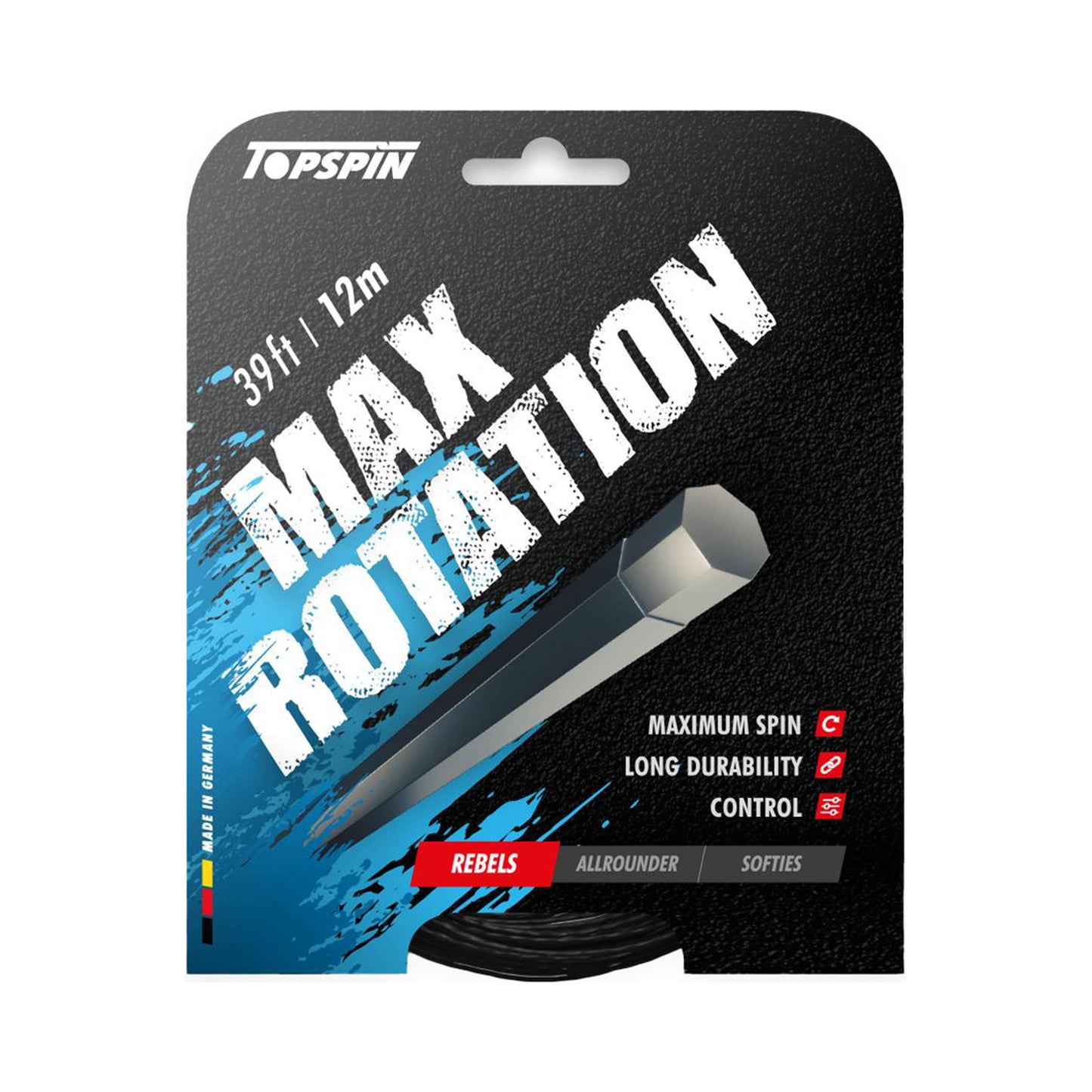 Topspin Max Rotation 12m Set Snaren-Zwart Topspin Max Rotation 12m Set Snaren-Zwart