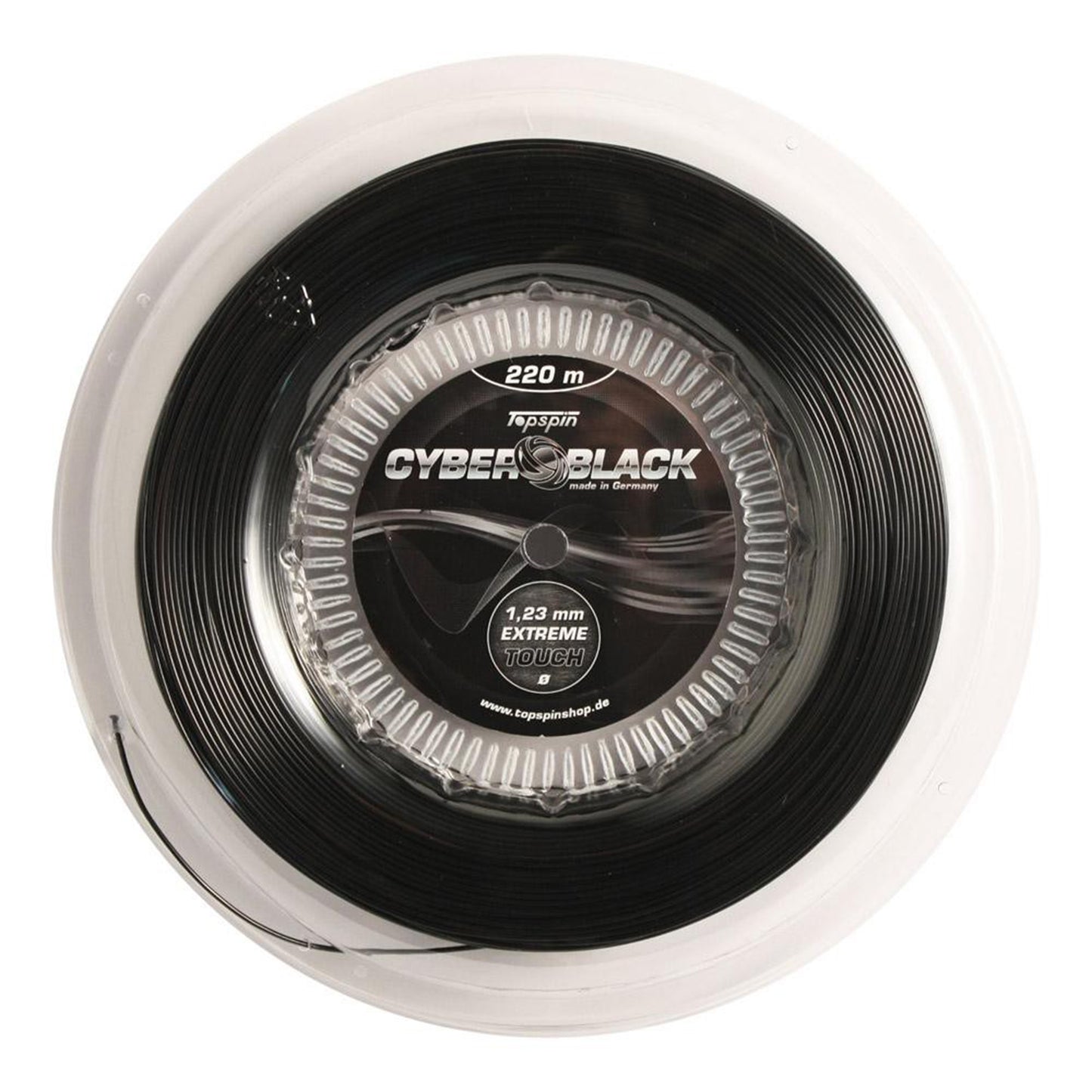 Topspin Cyber Black 220m Rol Snaren-Zwart Topspin Cyber Black 220m Rol Snaren-Zwart