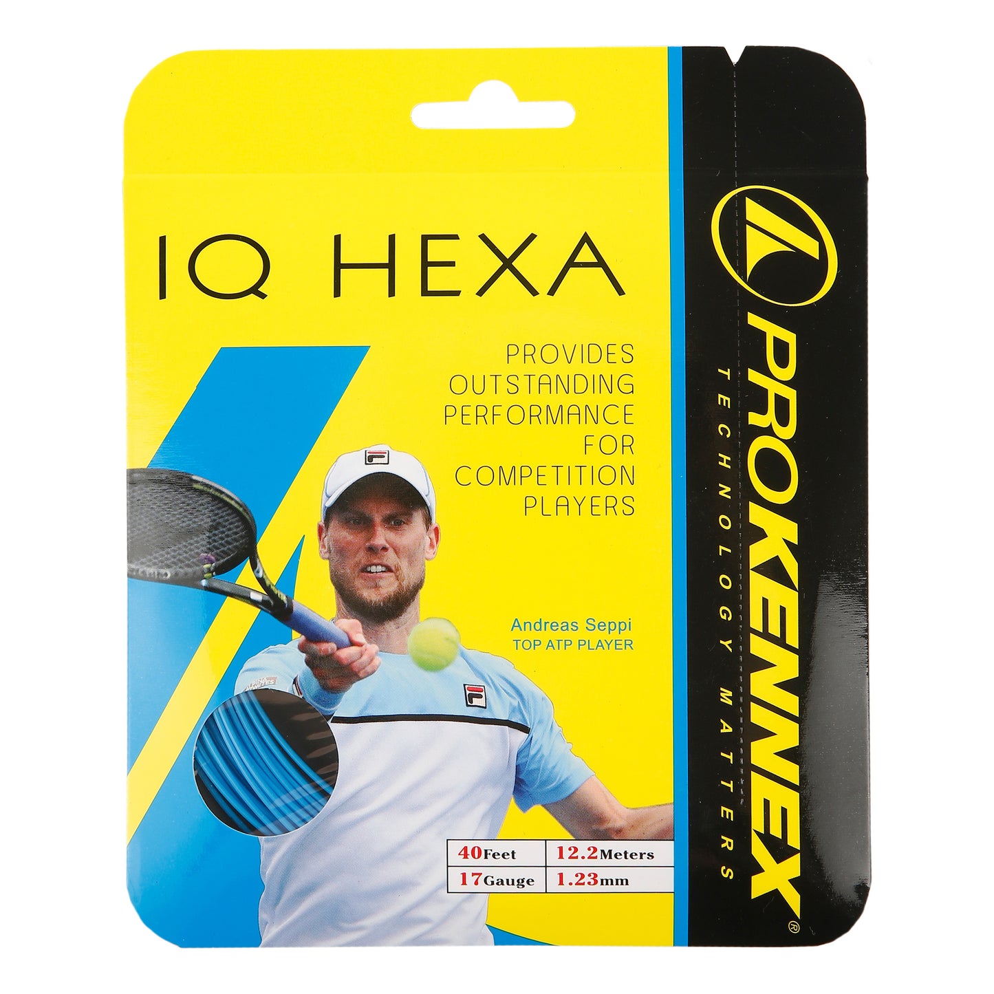 PROKENNEX IQ Hexa Cordage En Garniture 12,2m-Bleu PROKENNEX IQ Hexa Cordage En Garniture 12,2m-Bleu