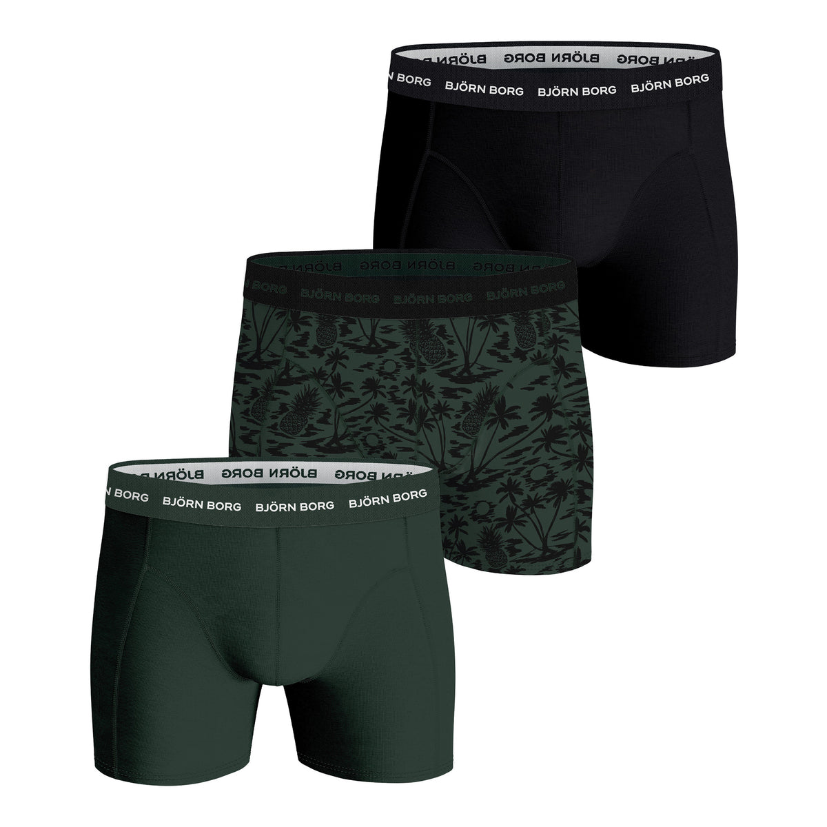 Björn Borg Cotton Stretch Trunk Boxershort Verpakking 3 stuks Heren - veelkleurig, Björn Borg Cotton Stretch Trunk Boxershort Verpakking 3 stuks Heren - veelkleurig,