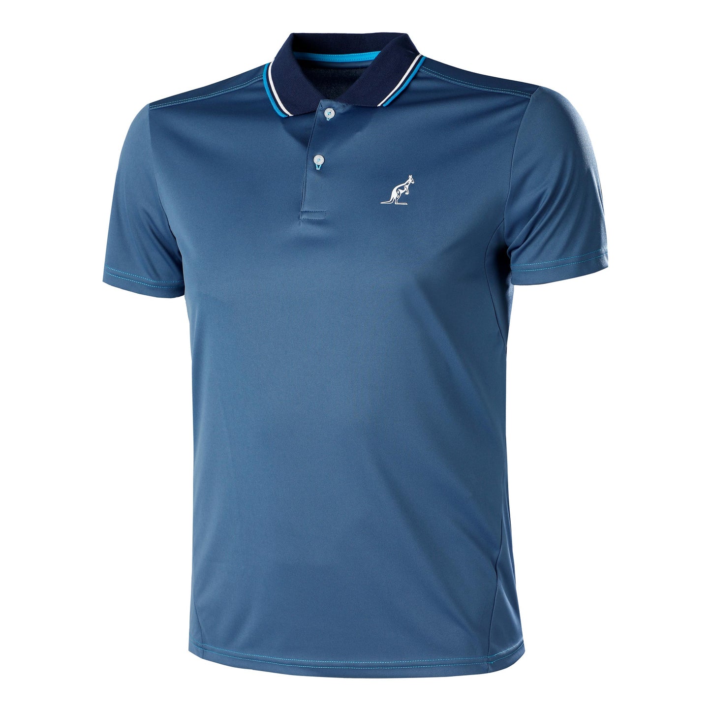 Australian Serve in Ace Polo Heren - blauw, zwart Australian Serve in Ace Polo Heren - blauw, zwart