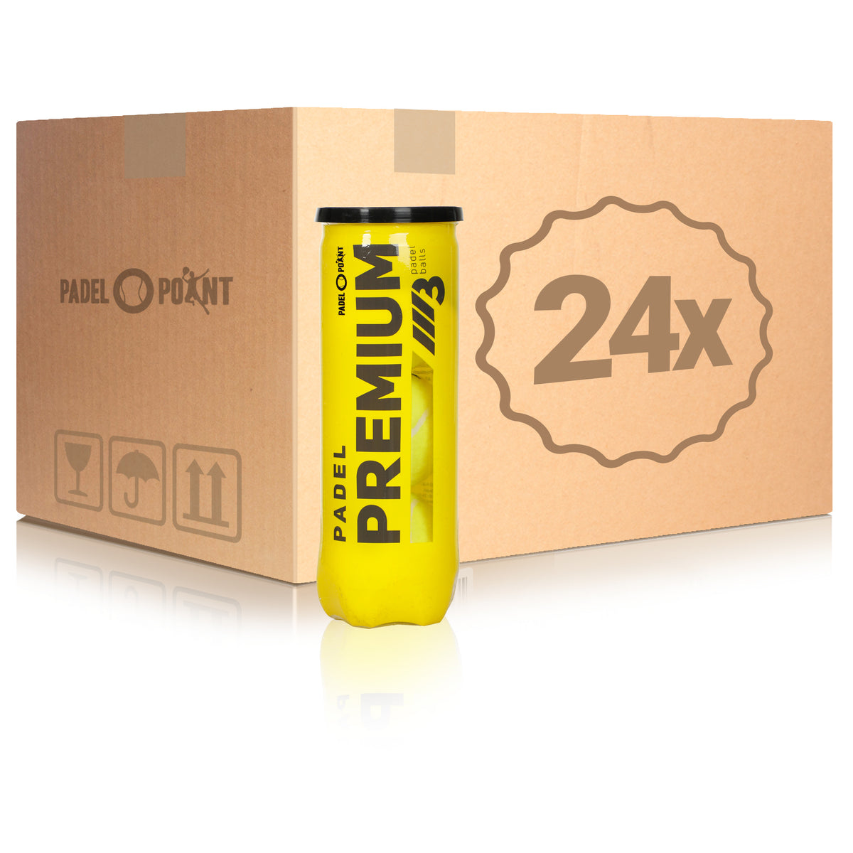 Padel-Point 24 Tubes de 3 Premium Ball En carton Padel-Point 24 Tubes de 3 Premium Ball En carton