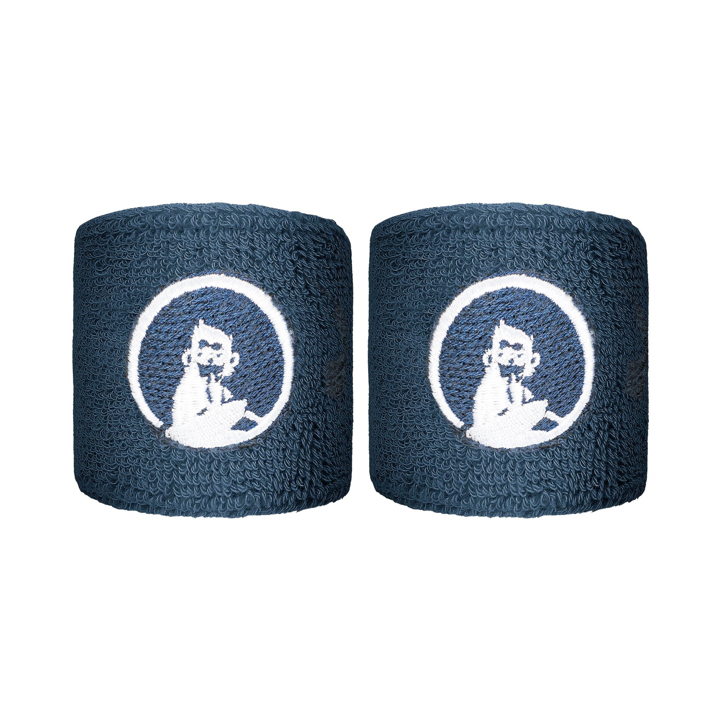 Quiet Please Zweetband Verpakking 2 stuks kort - blauwgrijs, wit Quiet Please Zweetband Verpakking 2 stuks kort - blauwgrijs, wit