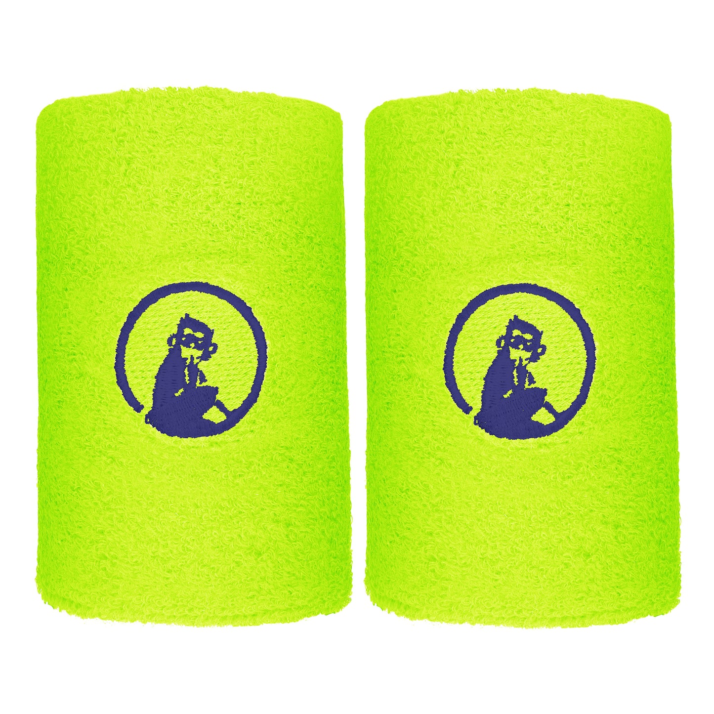 Quiet Please Poignet Pack de 2 unités long - vert fluo, bleu foncé Quiet Please Poignet Pack de 2 unités long - vert fluo, bleu foncé