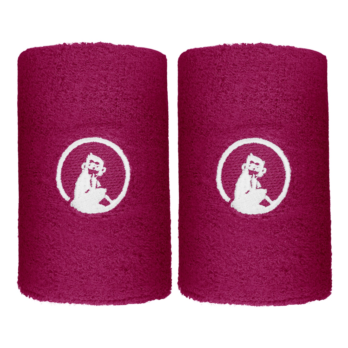 Quiet Please Zweetband Verpakking 2 stuks lang - roze, wit Quiet Please Zweetband Verpakking 2 stuks lang - roze, wit