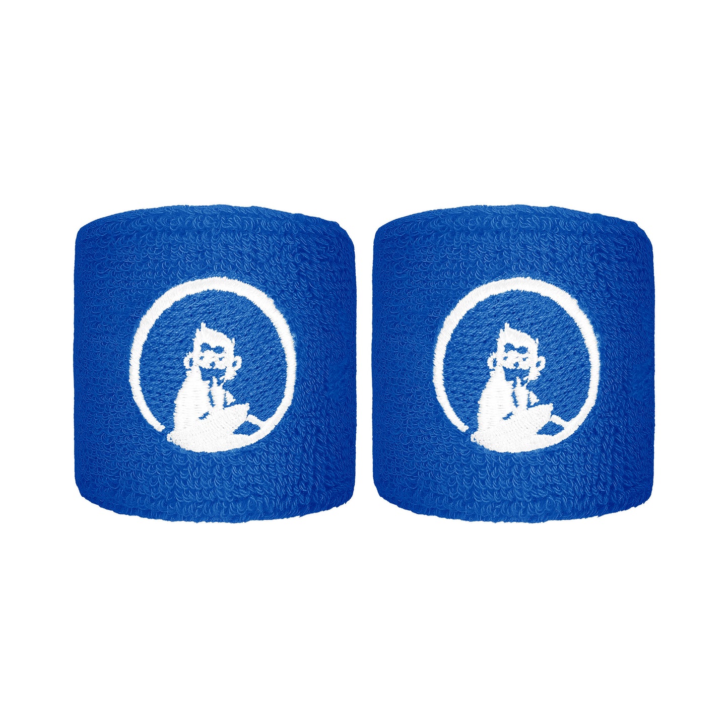 Quiet Please Zweetband Verpakking 2 stuks kort - blauw, wit Quiet Please Zweetband Verpakking 2 stuks kort - blauw, wit