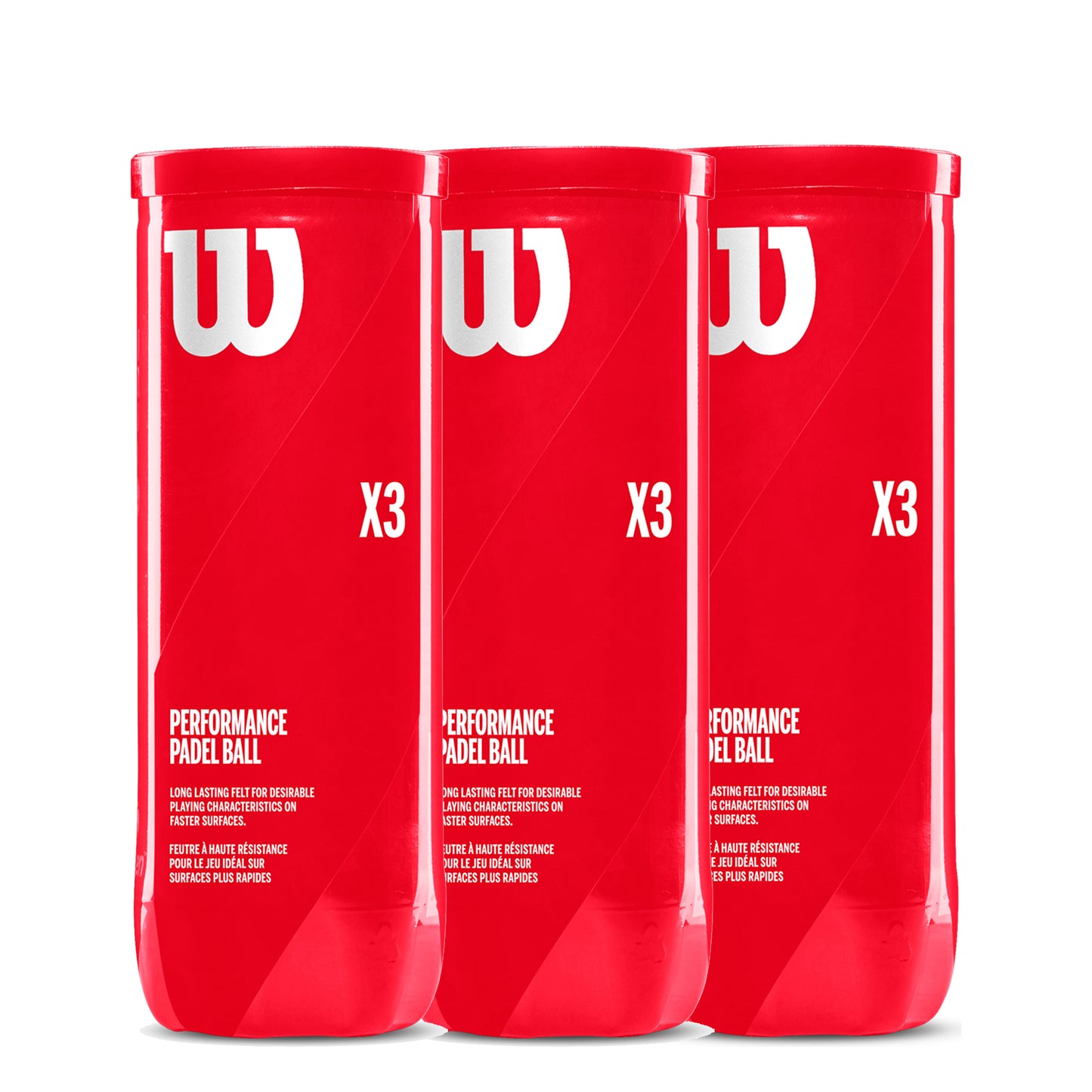 Wilson 3x verpakking 3 stuks Padel X3 Ball Wilson 3x verpakking 3 stuks Padel X3 Ball