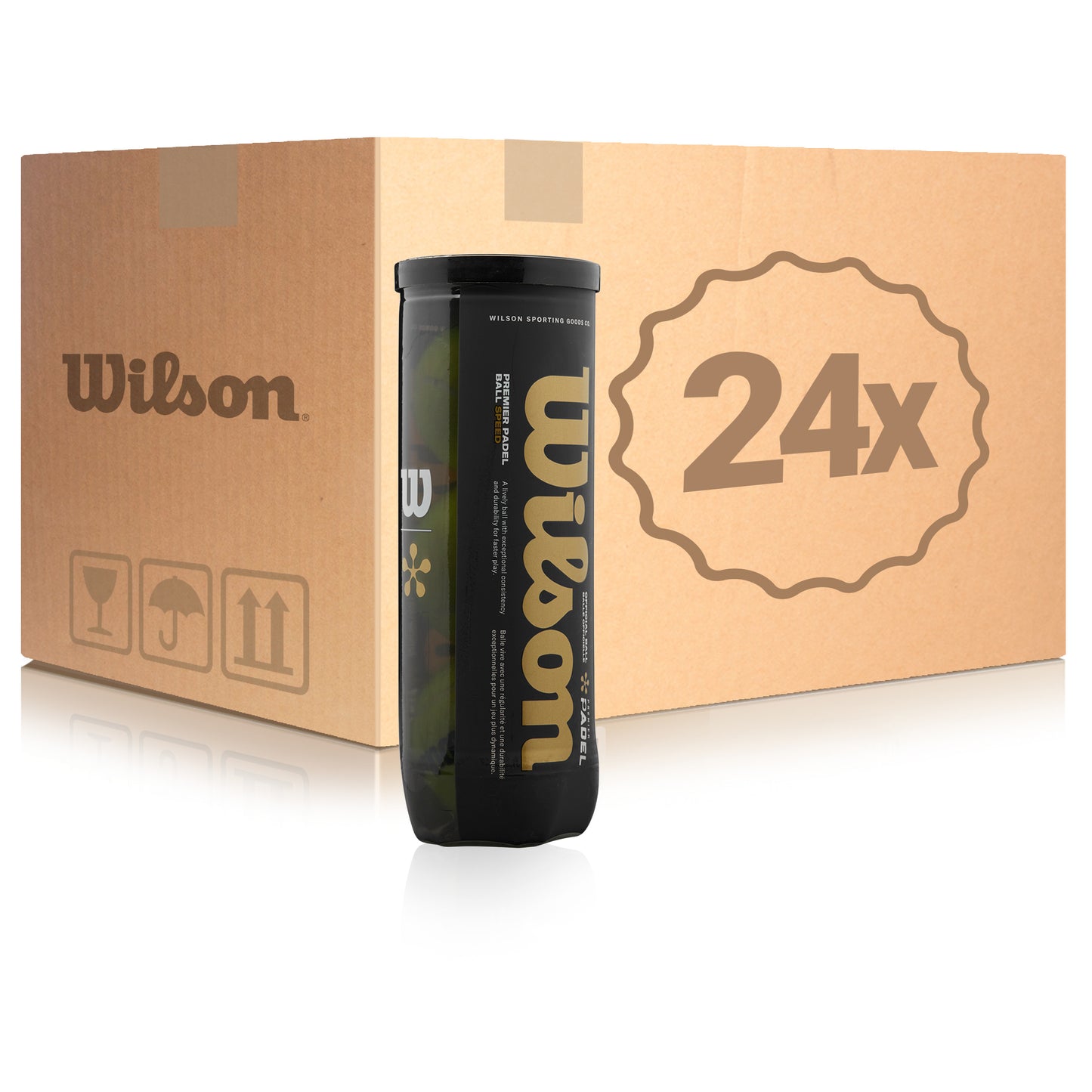 Wilson 24x verpakking 3 stuks Premier Padel Speed X3 Ball In een doos Wilson 24x verpakking 3 stuks Premier Padel Speed X3 Ball In een doos