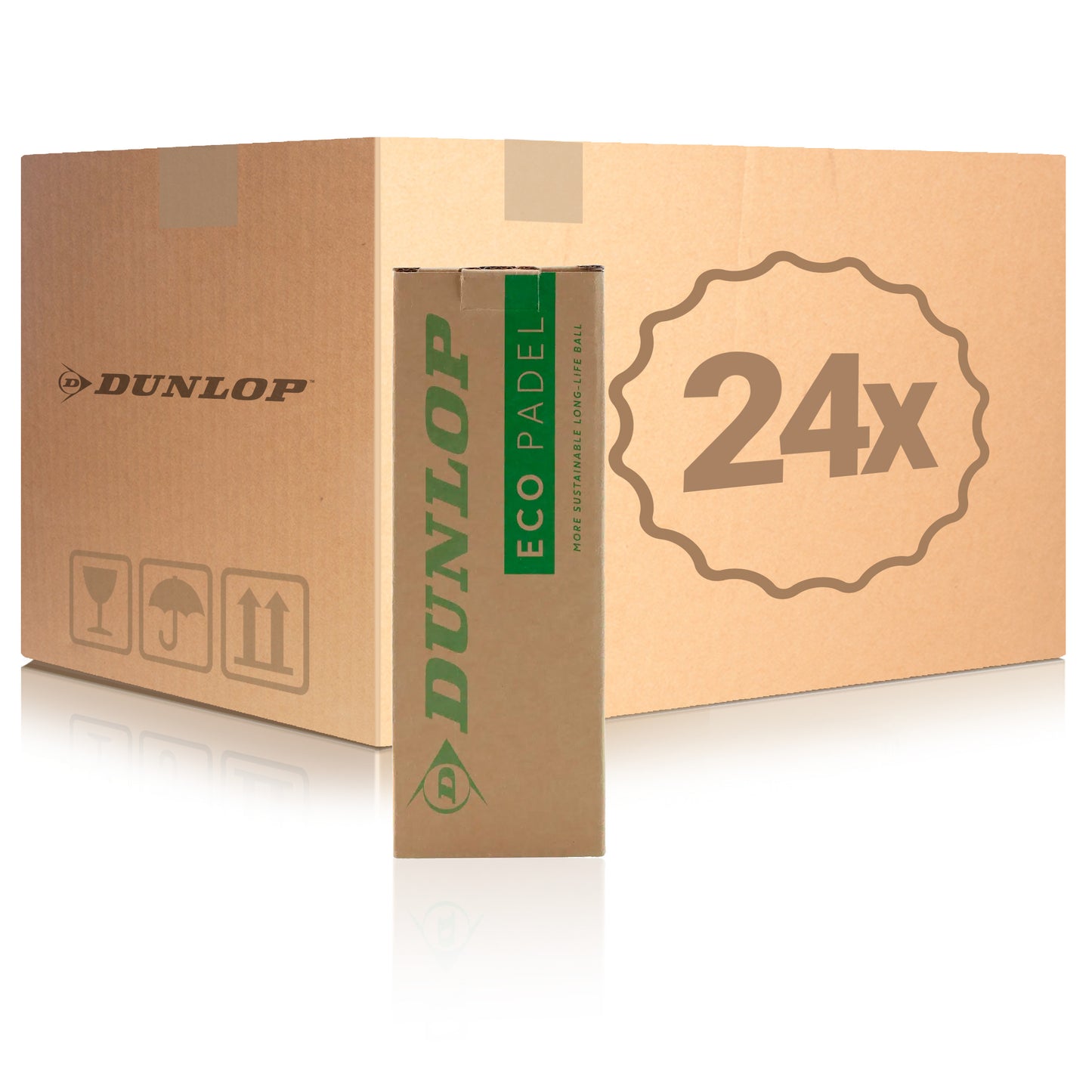 Dunlop 24x verpakking 3 stuks Eco Padel Dunlop 24x verpakking 3 stuks Eco Padel