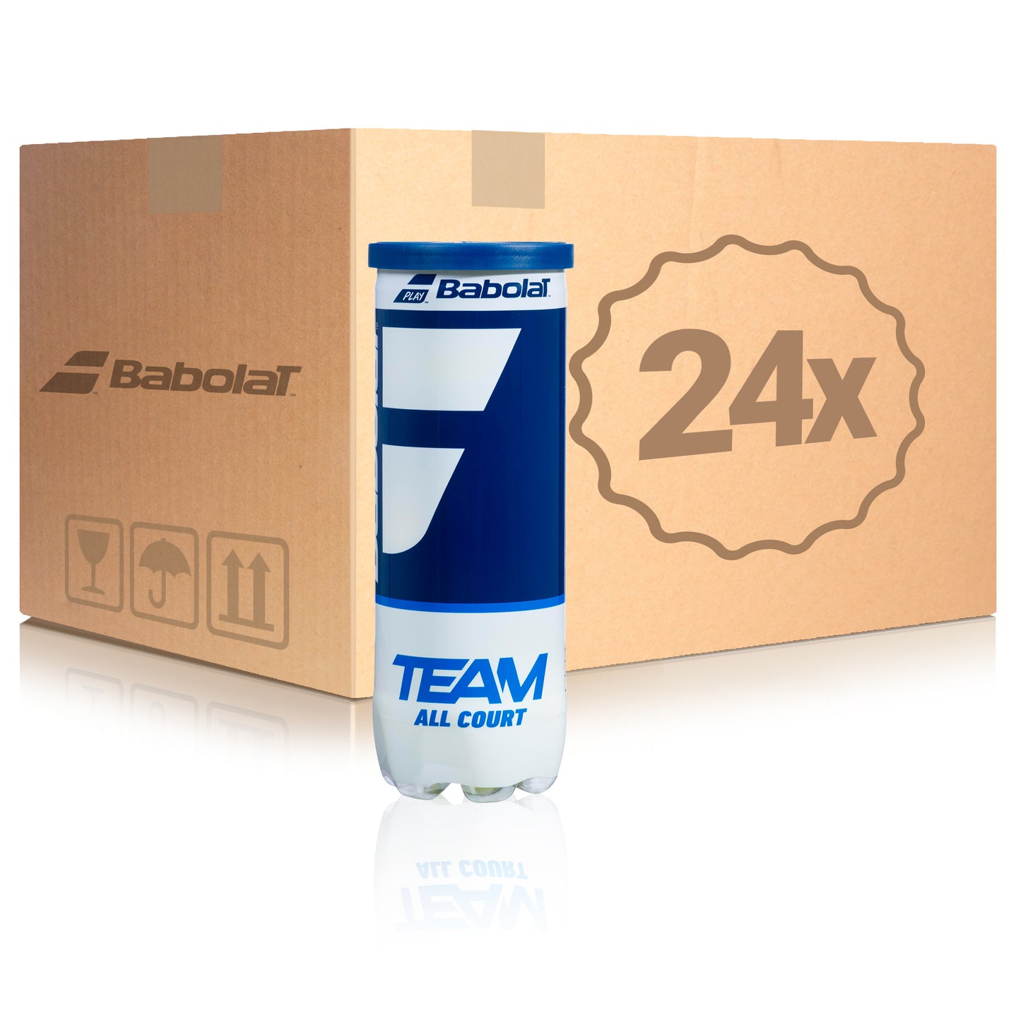 Babolat 24 Tubes de 3 Team All Court En carton Babolat 24 Tubes de 3 Team All Court En carton