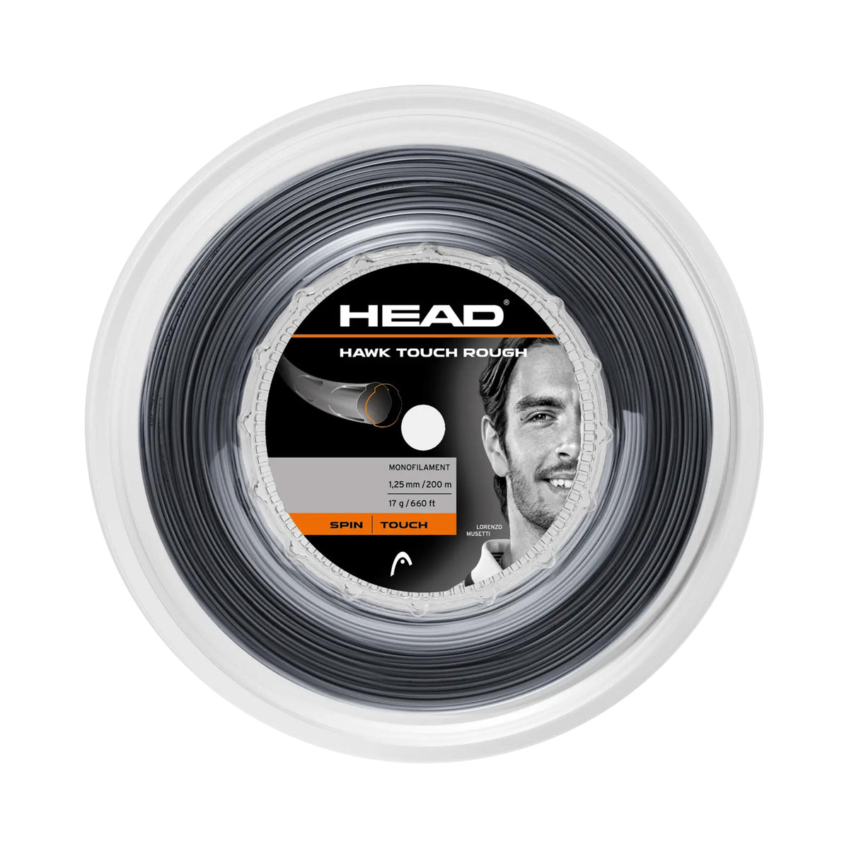 HEAD Hawk Touch Rough Bobine cordage 200m - noir HEAD Hawk Touch Rough Bobine cordage 200m - noir