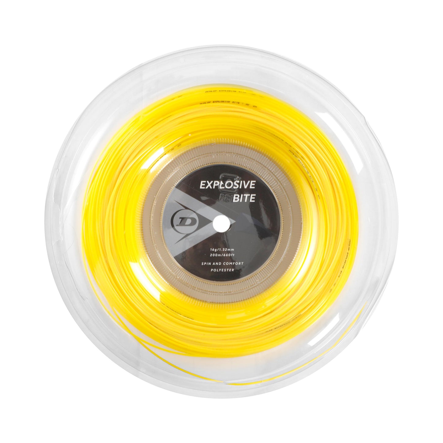 Dunlop Explosive Bite Rol snaren 200m - geel Dunlop Explosive Bite Rol snaren 200m - geel