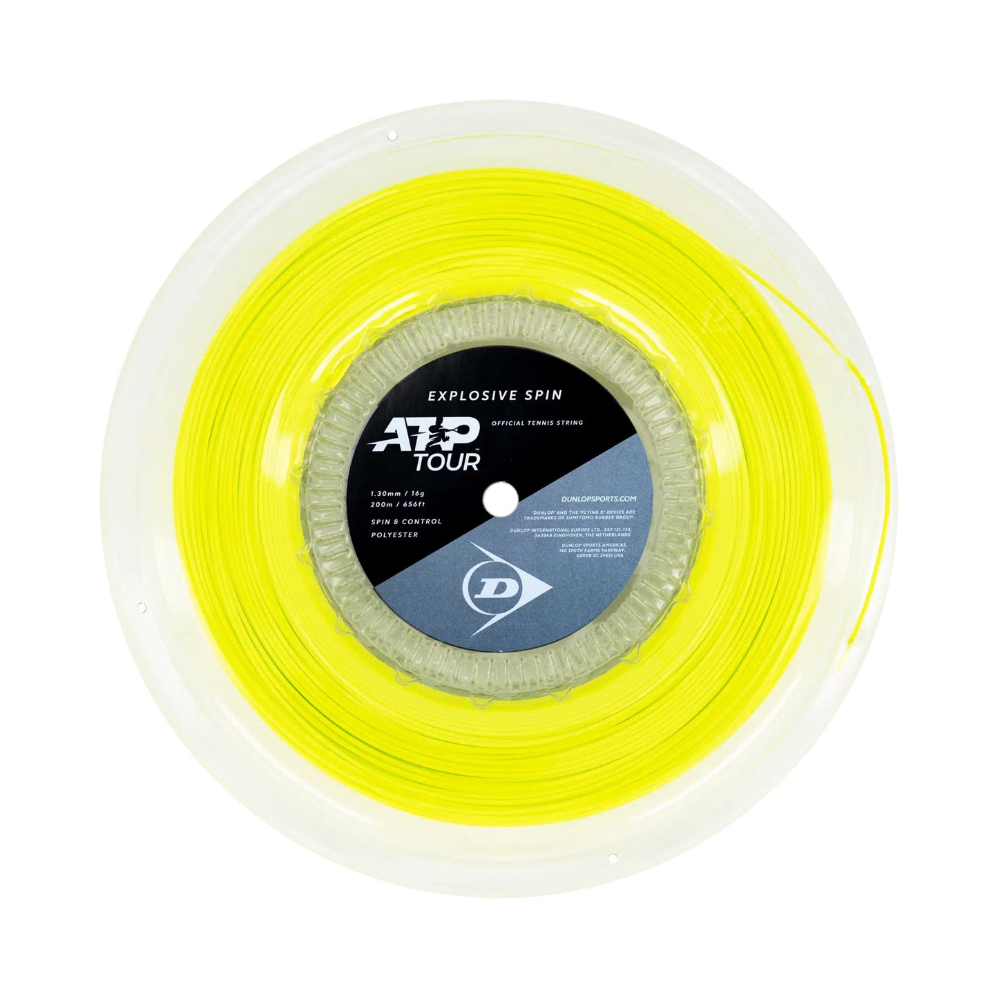Dunlop Explosive Spin Bobine cordage 200m - jaune Dunlop Explosive Spin Bobine cordage 200m - jaune