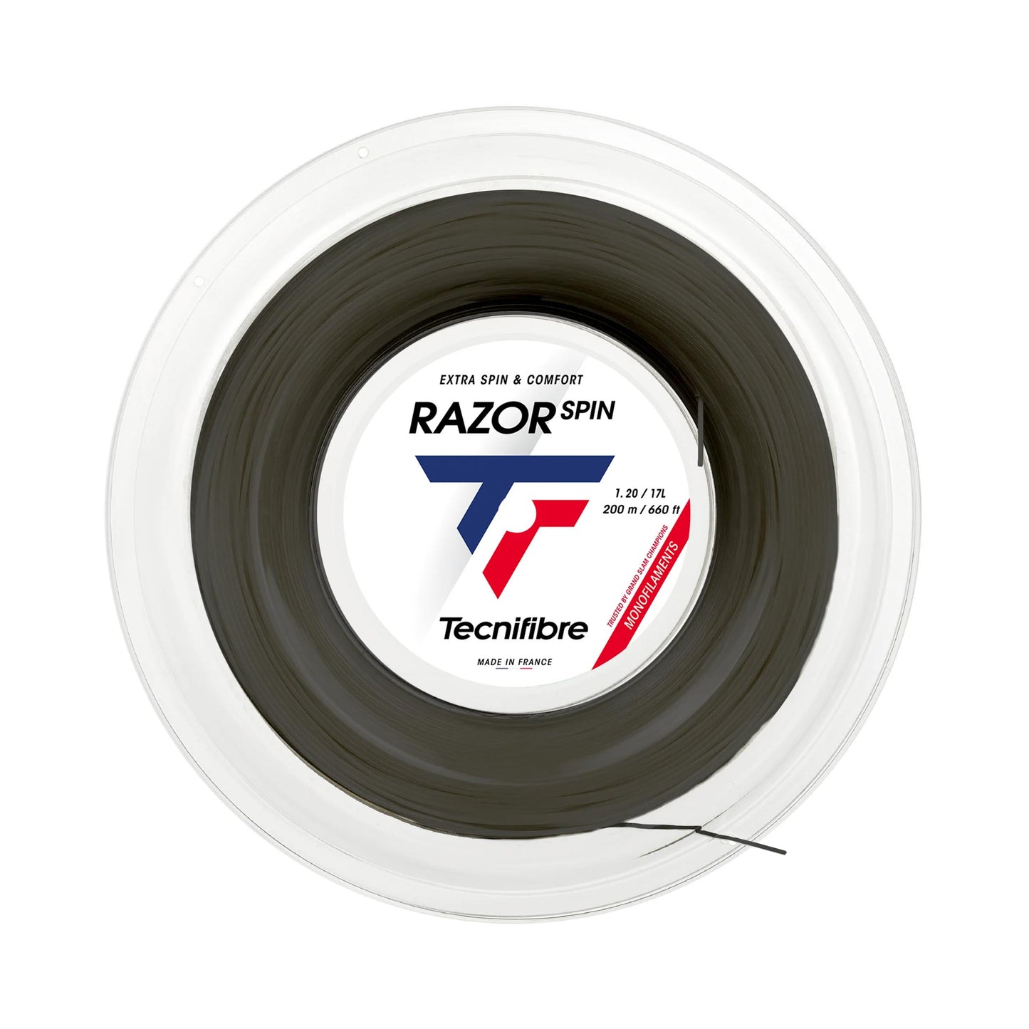 Tecnifibre Razor Spin Rol snaren 200m - zwart Tecnifibre Razor Spin Rol snaren 200m - zwart