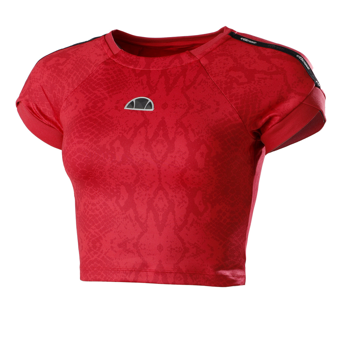 Ellesse Arianne Crop T-shirt Dames - donkerrood, zwart