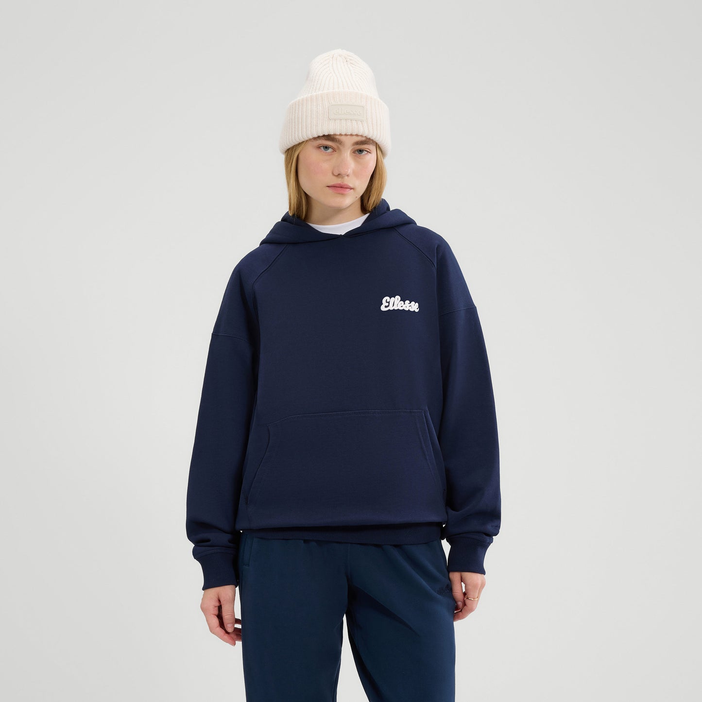 Ellesse Il Tiro Sweater Met Capuchon Dames-Donkerblauw,Wit