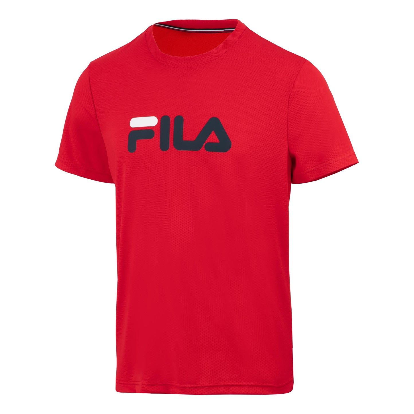 Fila Logo T-shirt Heren-Rood,Donkerblauw