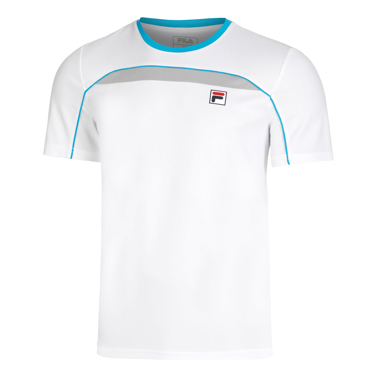 Fila Asher T-shirt Hommes - blanc, argent