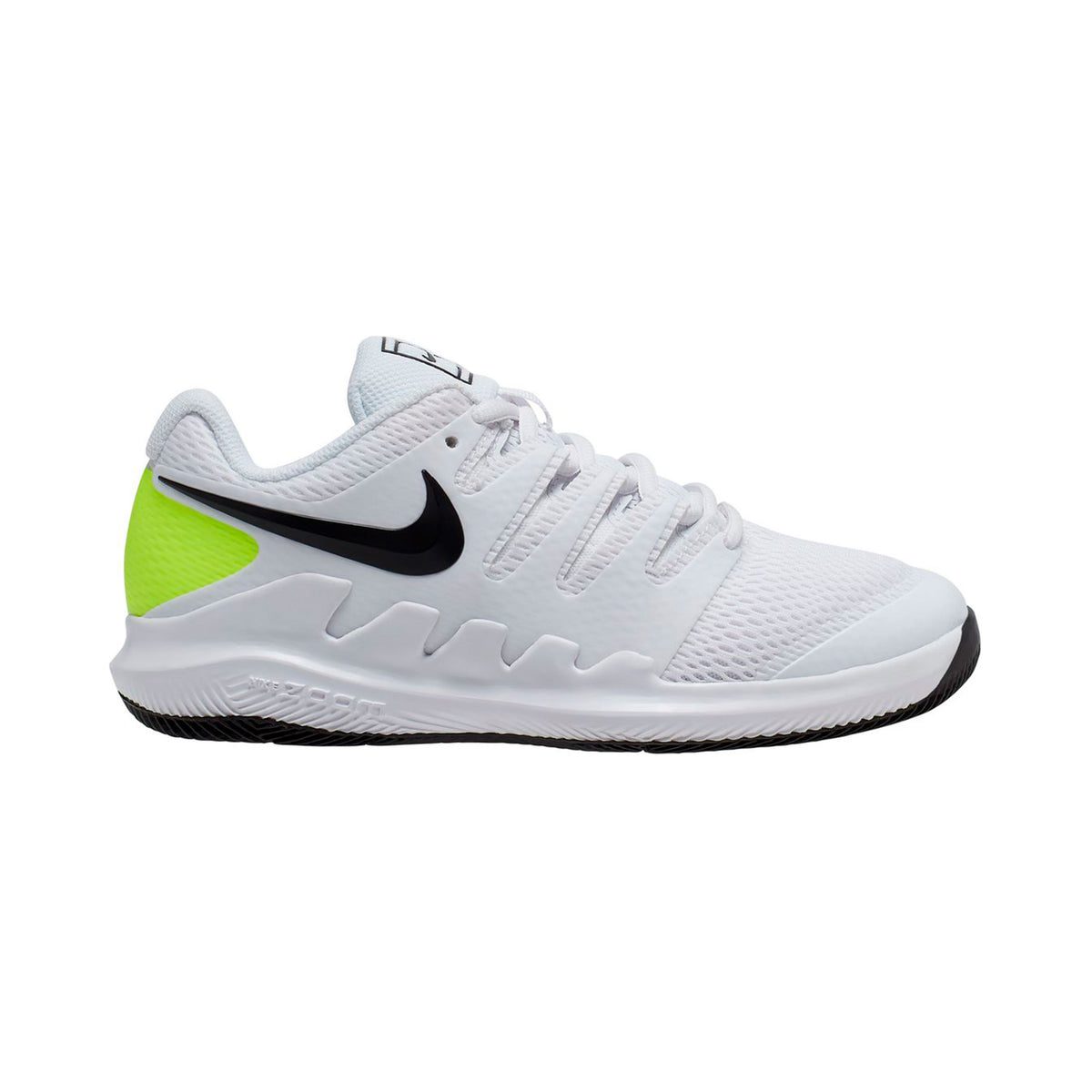 Nike Vapor X Allcourt schoen Kinderen-wit, neongroen