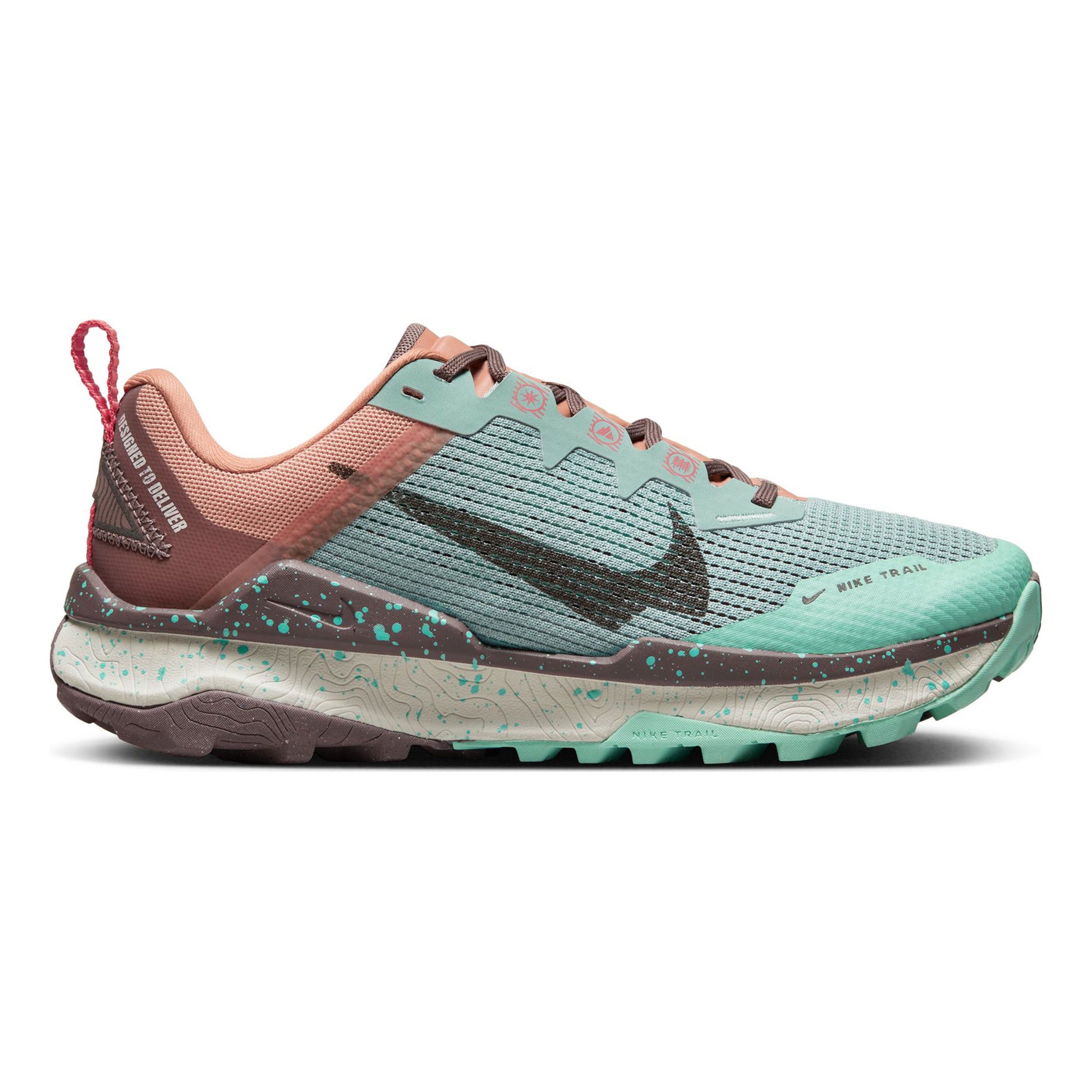 Nike React Wildhorse 8 Trailschoen Dames - petrolblauw, oranje