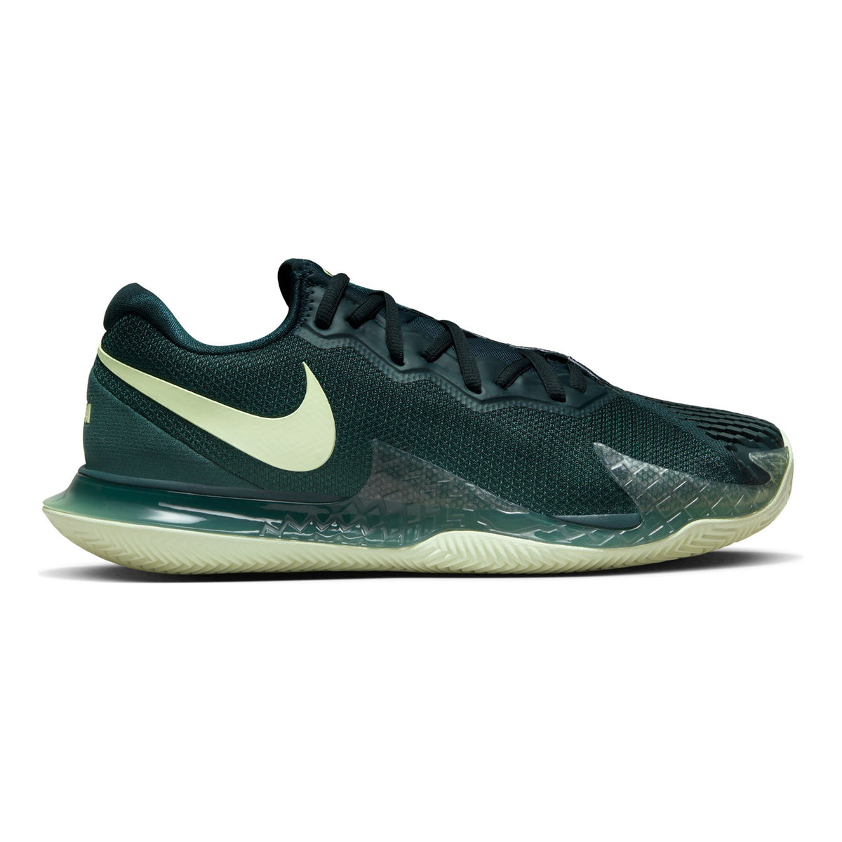 Nike Court Air Zoom Vapor Cage 4 Rafa Chaussure terre battue Hommes - vert foncé, jaune lemon