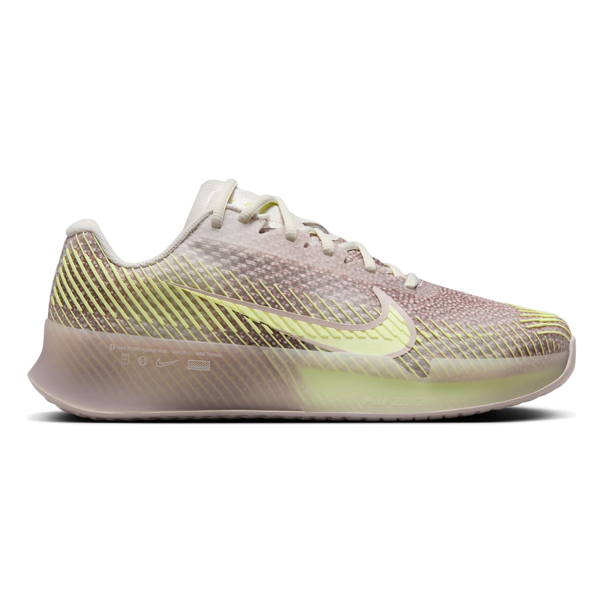 Nike Court Air Zoom Vapor 11 Premium Allcourt schoen Dames - beige, lichtgroen