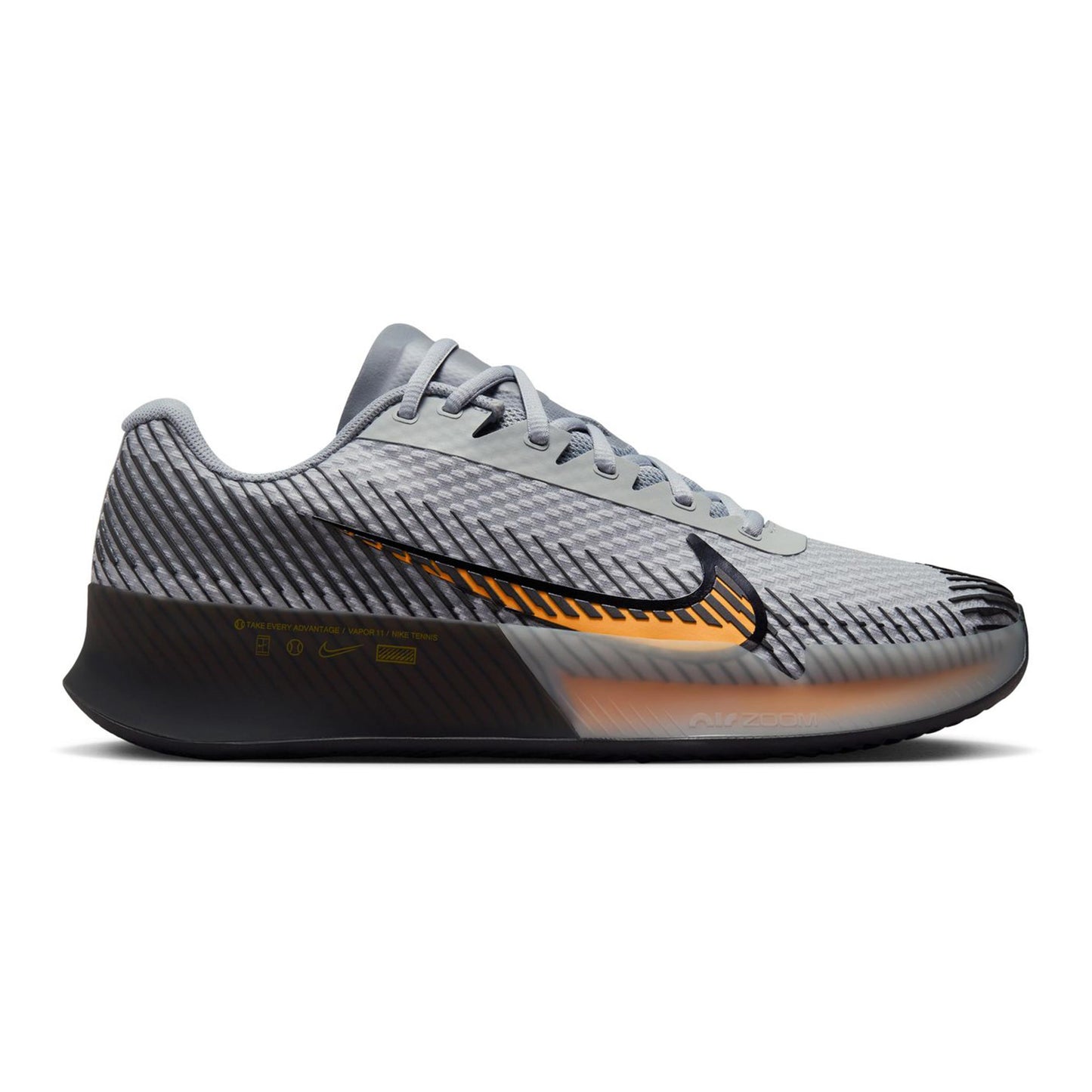 Nike Air Zoom Vapor 11 Gravelschoen Heren - grijs, oranje