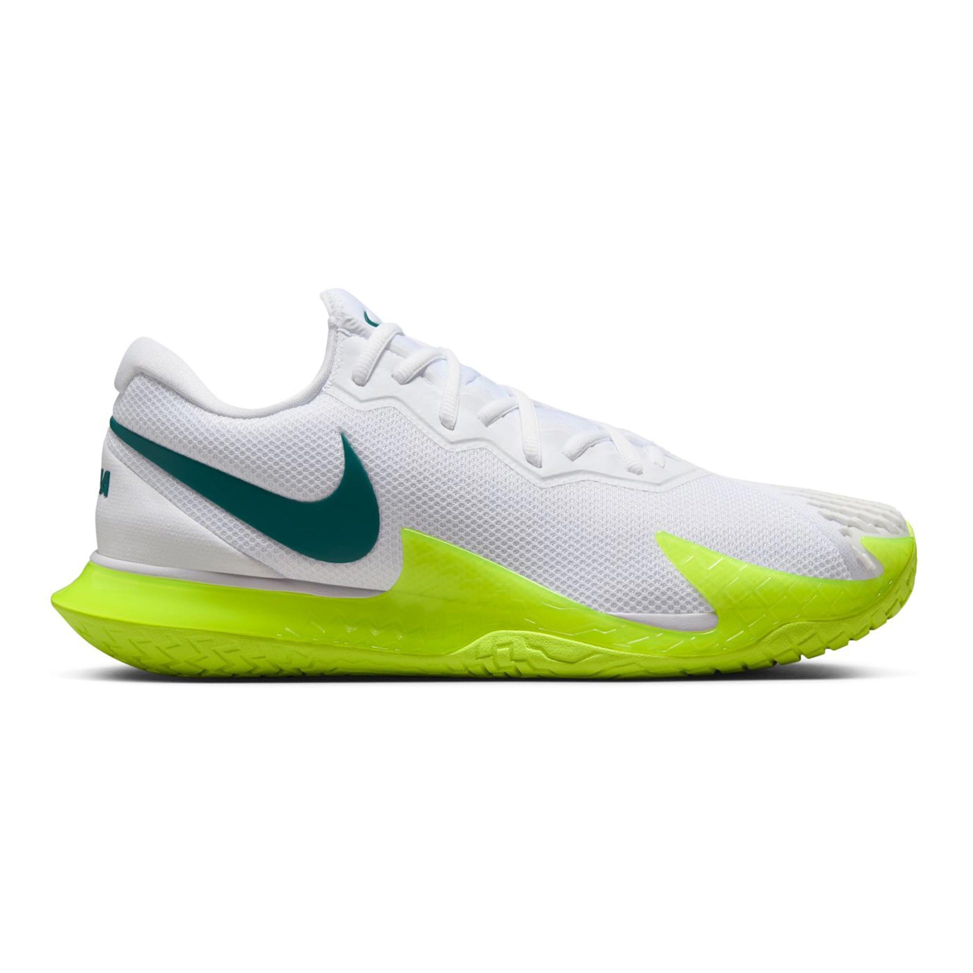 Nike Zoom Vapor Cage 4 Rafa AC Chaussures Toutes Surfaces Hommes-Blanc,Jaunes Fluo