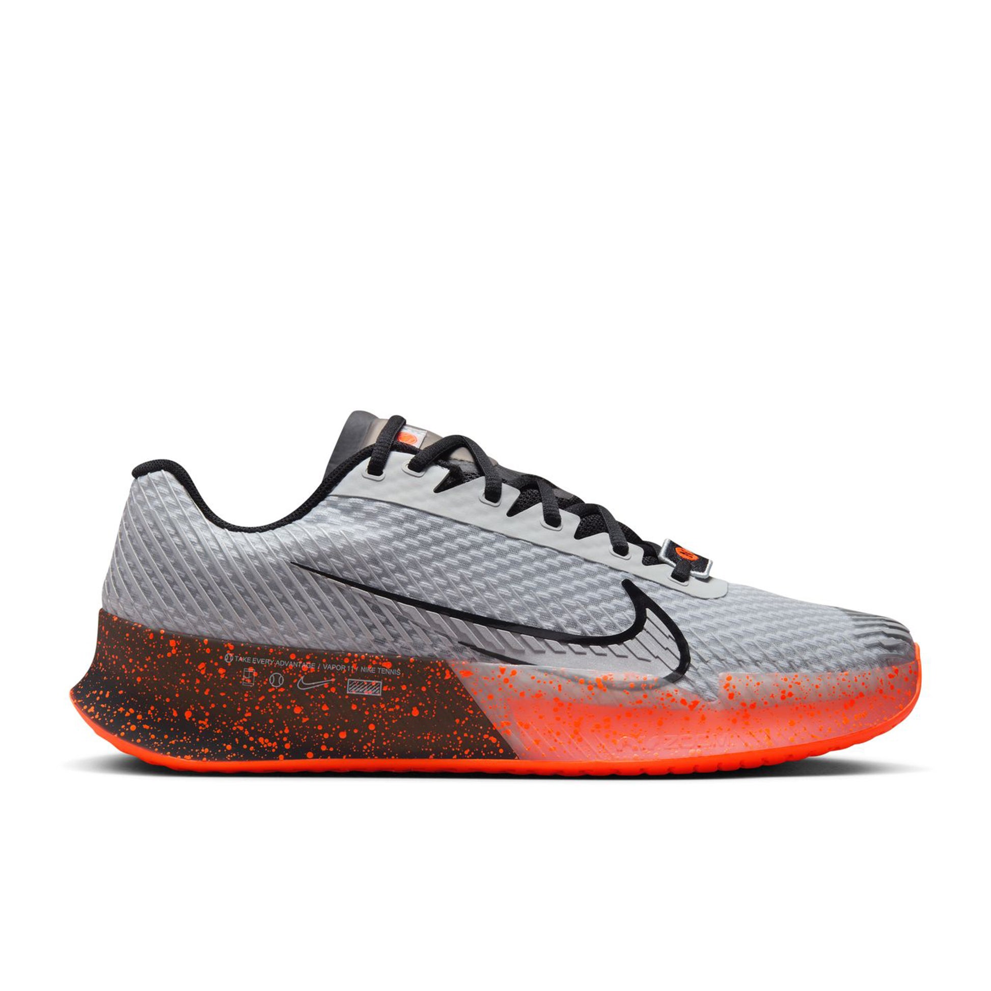 Nike Air Zoom Vapor 11 Premium Allcourt schoen Heren - wit, oranje