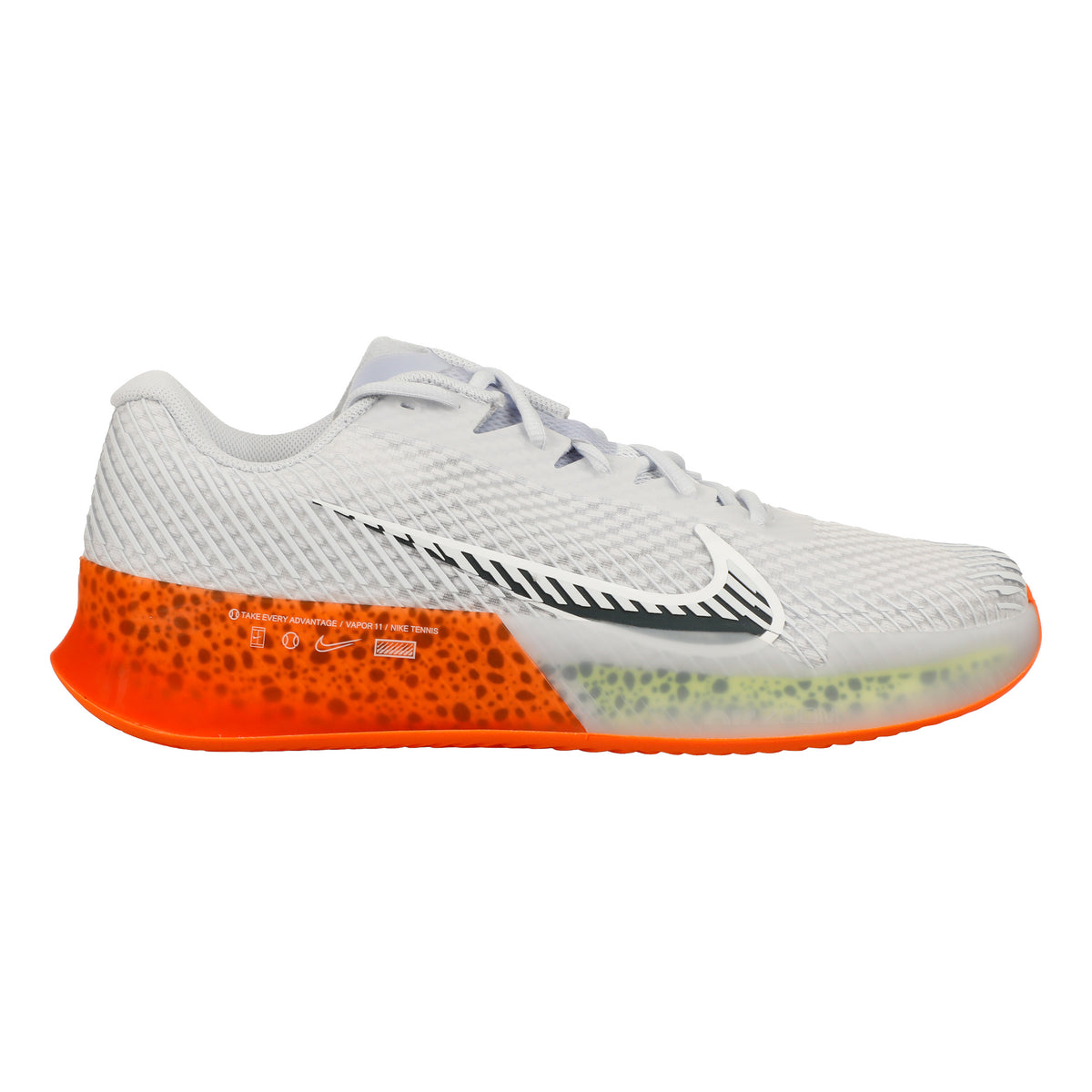 Nike Air Zoom Vapor 11 Electric Gravelschoen Heren - wit, oranje