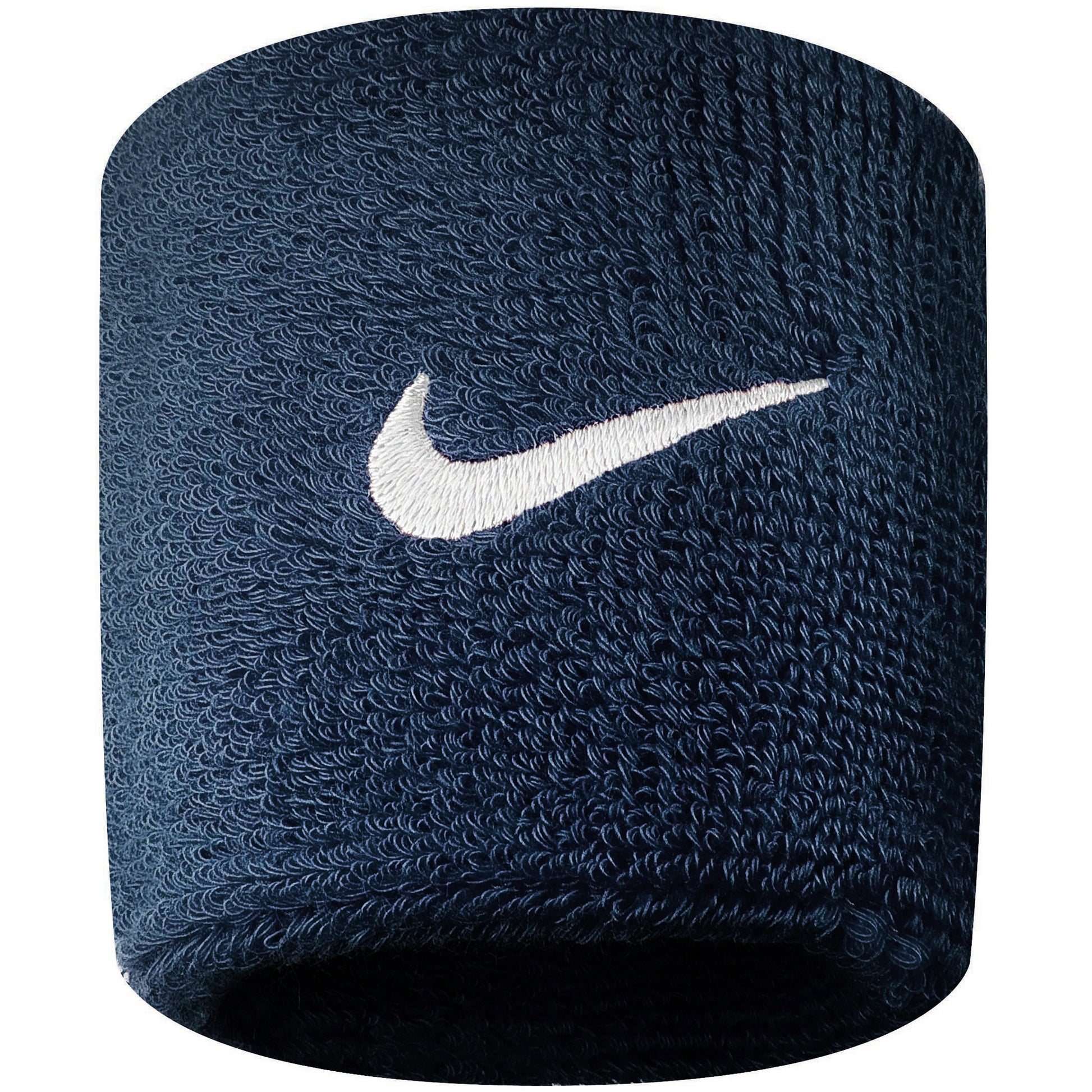 Nike Swoosh Poignet Pack de 2 unités court - bleu foncé, blanc