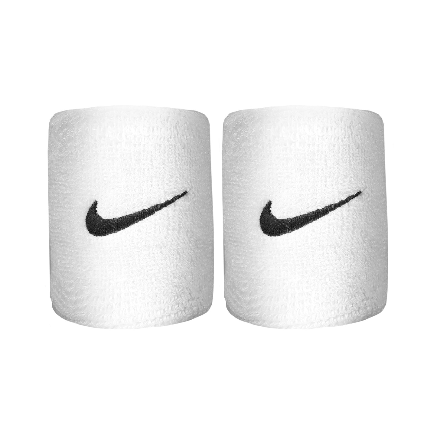 Nike Swoosh Poignet Pack de 2 unités court - blanc, noir