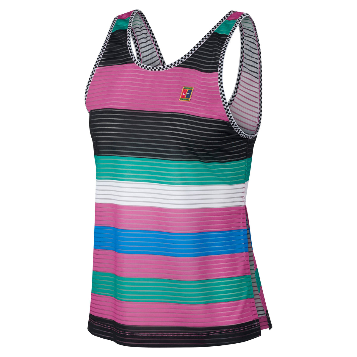 Nike Court Dri-FIT Printed Tanktop Dames - pink, zwart