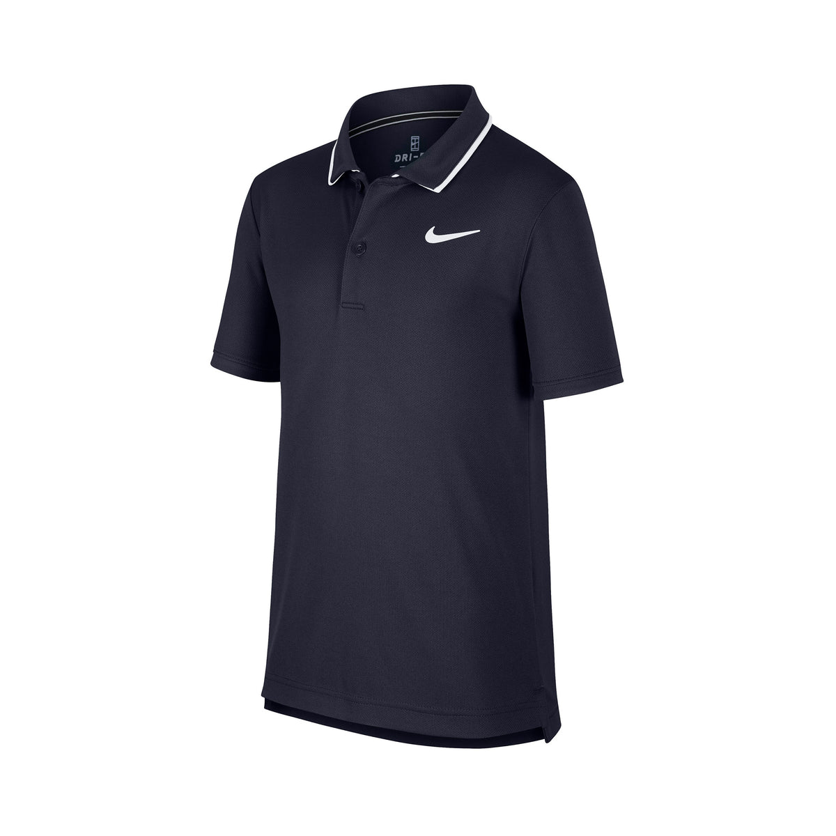 Nike Court Dry Team Polo Garçons - bleu foncé, blanc