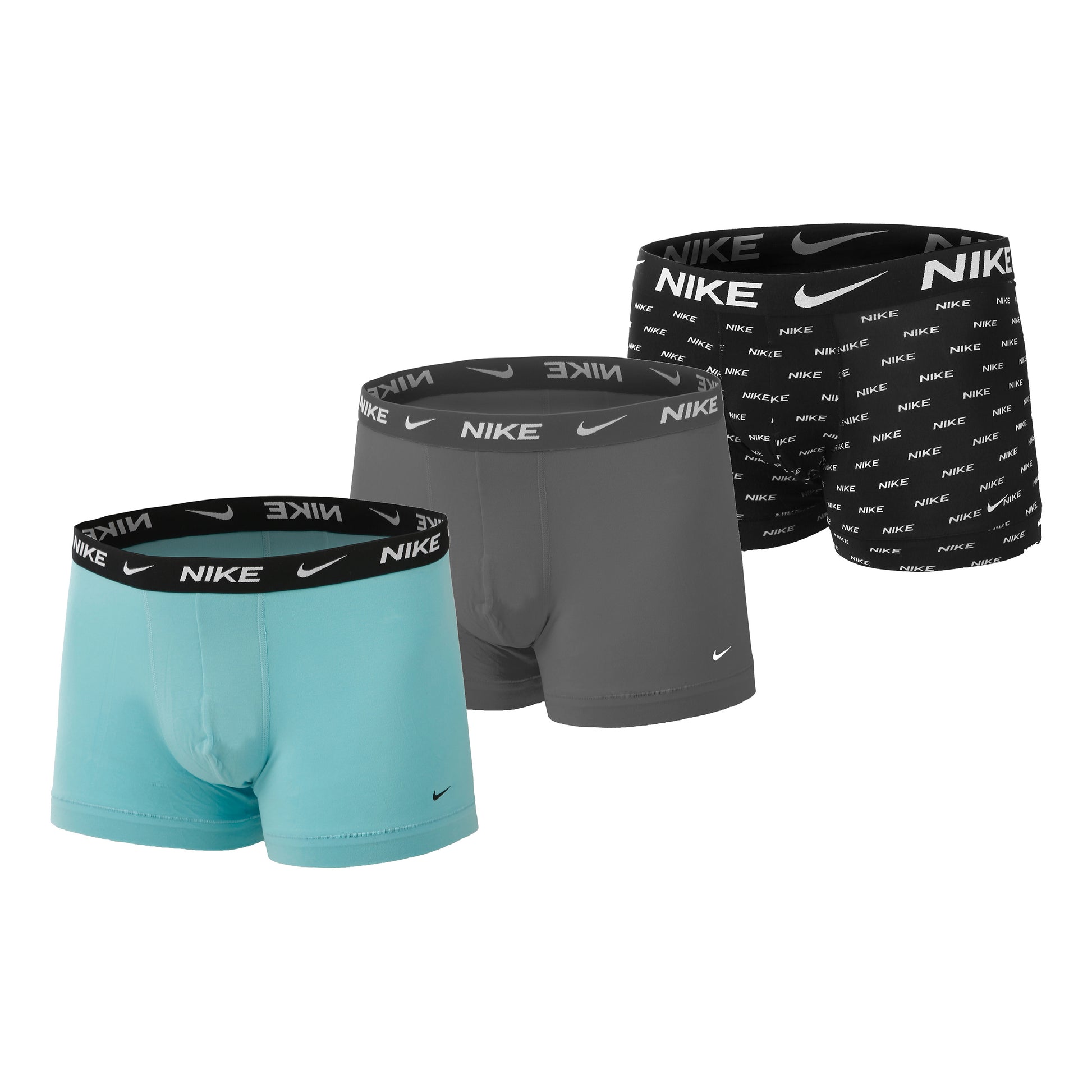 Nike Everyday Stretch Boxershort Verpakking 3 Stuks Heren-Turkoois,Lichtgrijs