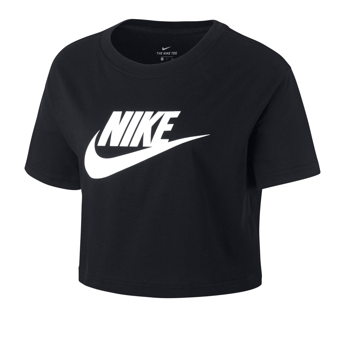 Nike Essential Cropped T-shirt Dames - zwart, wit
