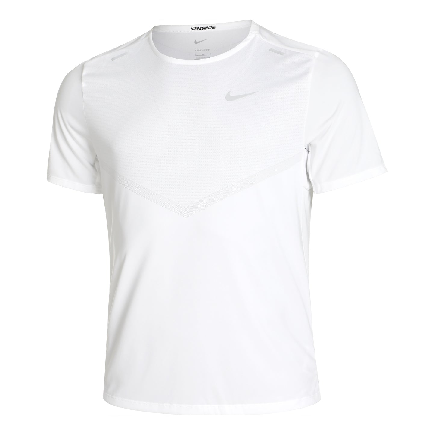 Nike Dri-Fit Rise 365 Maillot De Course Hommes-Blanc,Argent