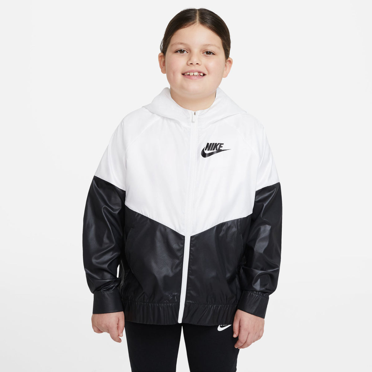 Nike Windrunner Trainingsjack Meisjes-wit, zwart