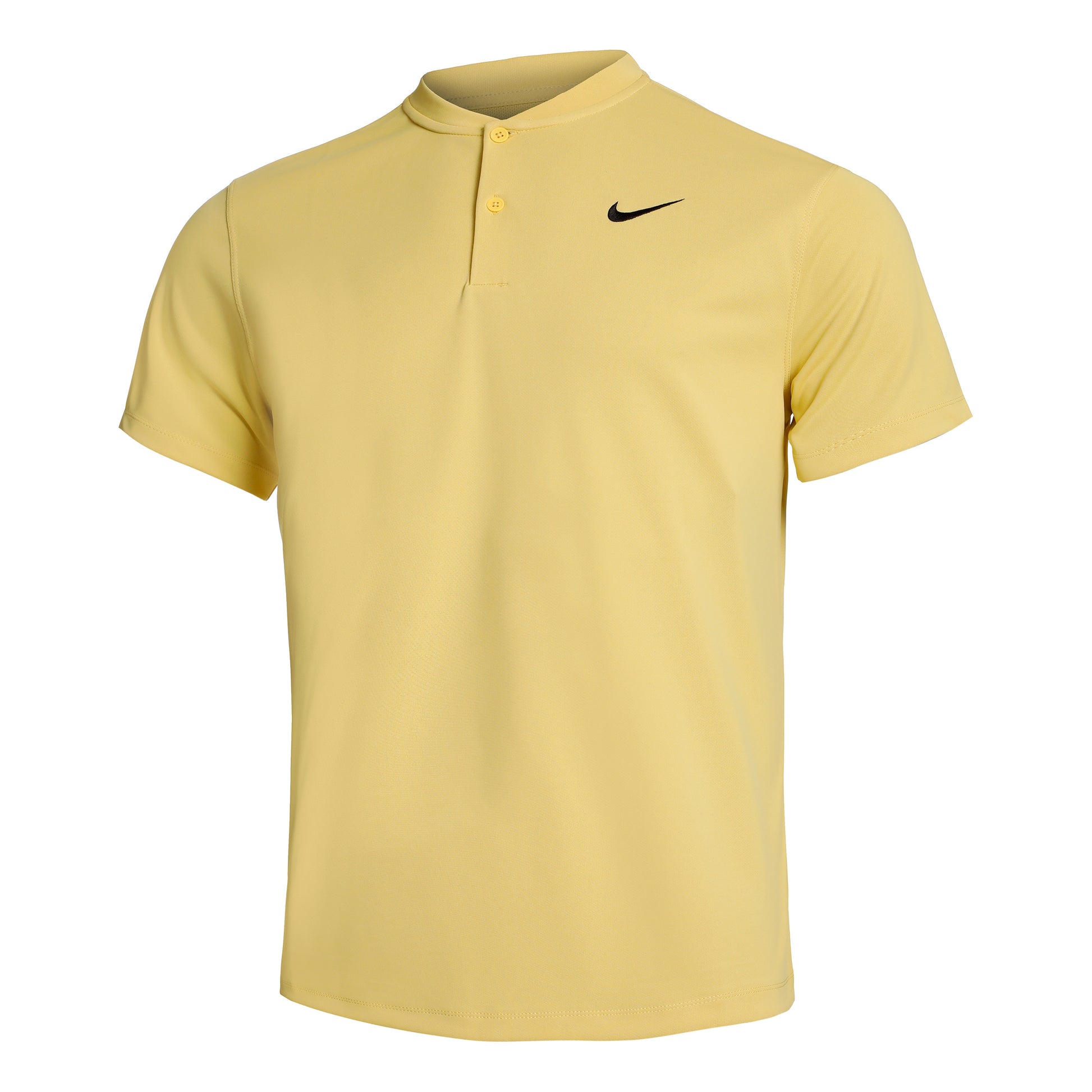 Nike Dri-Fit Court Blade Solid Polo Heren - geel,