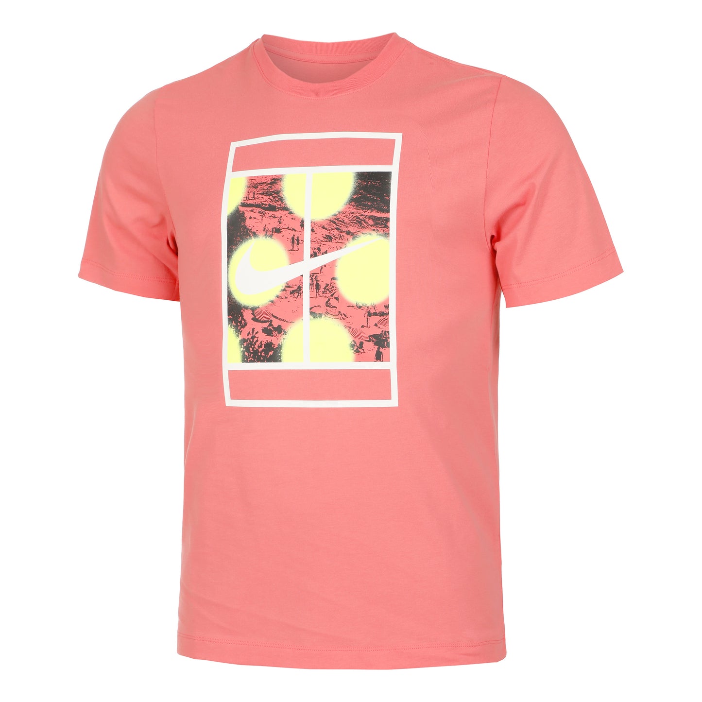 Nike Court Heritage RG T-shirt Heren - pink, veelkleurig
