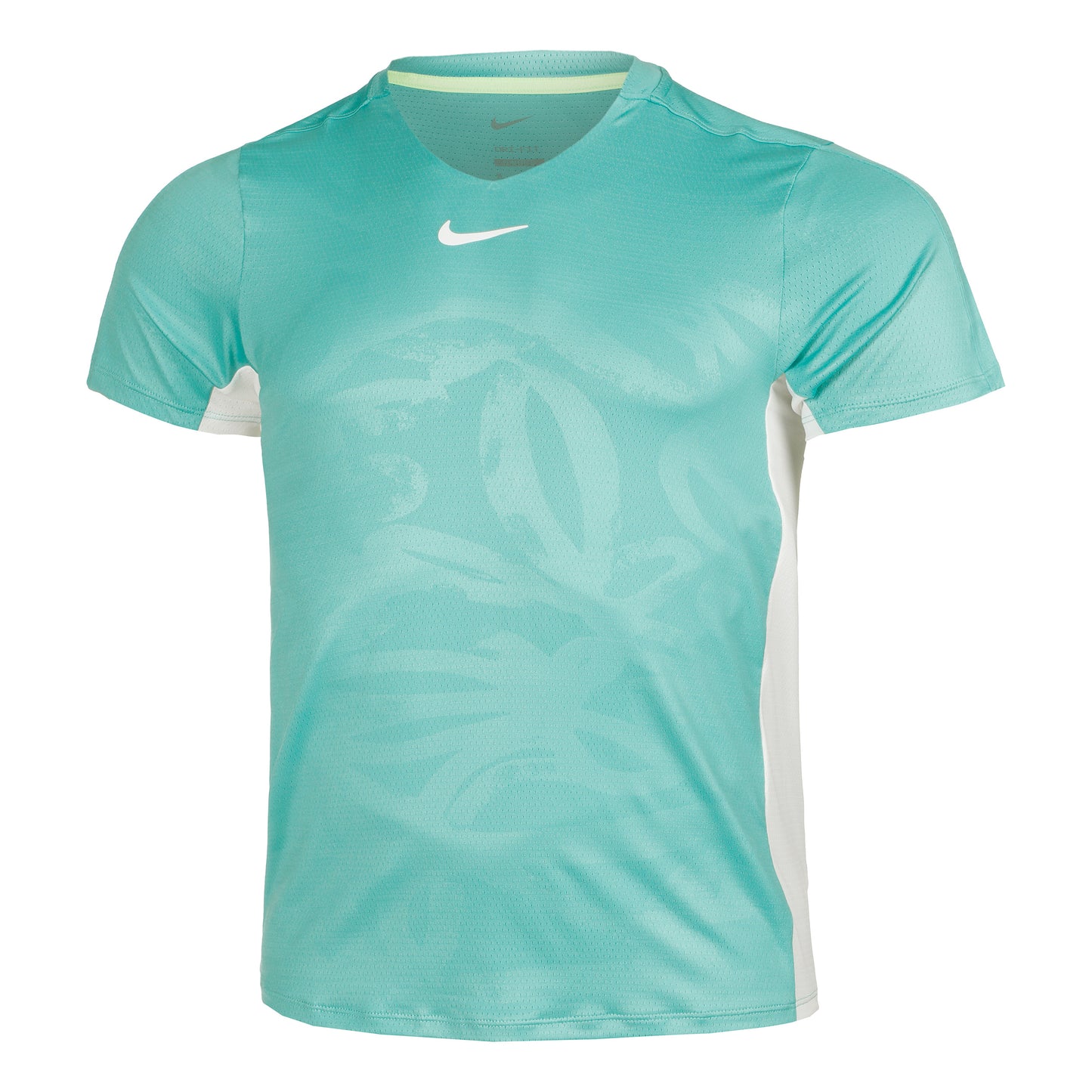 Nike Dri-Fit Court Printed T-shirt Heren - turkoois, wit