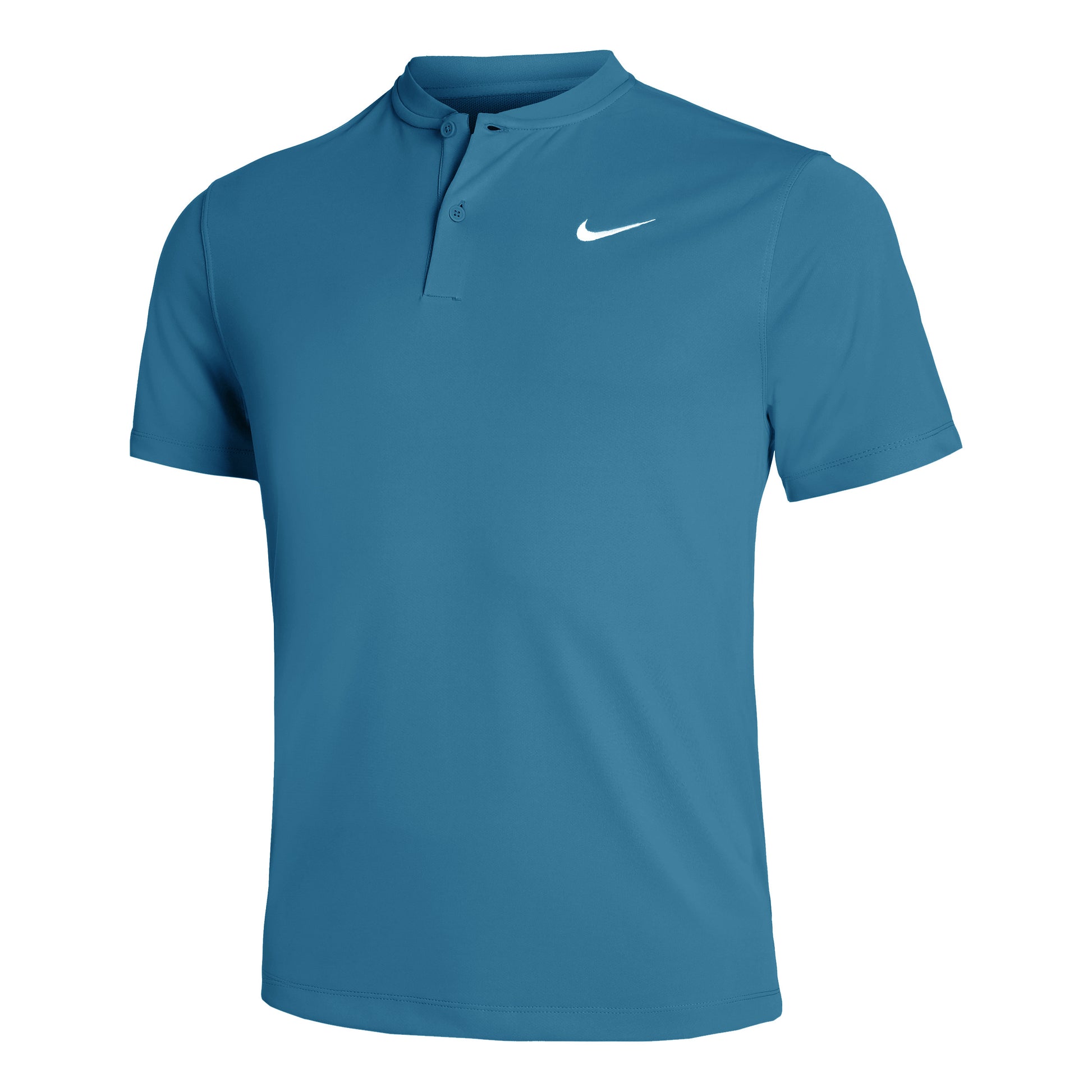 Nike Dri-Fit Court Blade Solid Polo Heren - petrolblauw,