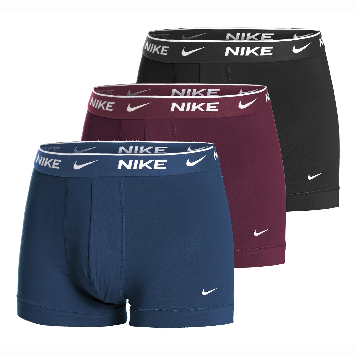 Nike Everyday Stretch Trunk Caleçon Pack de 3 Hommes - bleu foncé, rouge foncé
