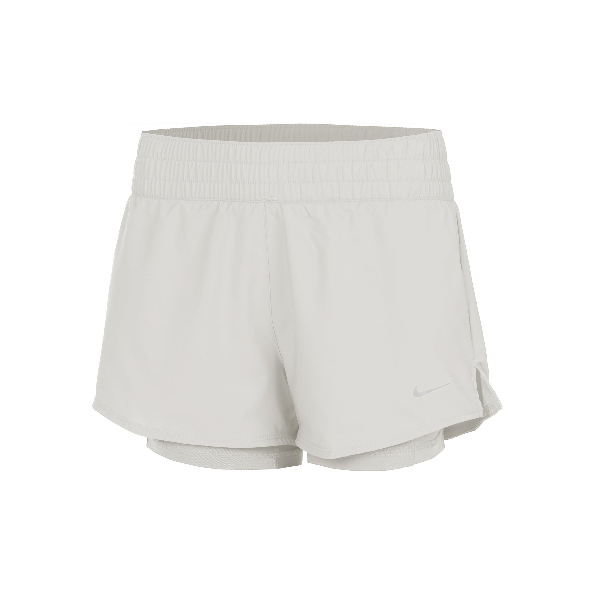 Nike Dri-Fit One Mid Rise 2in1 3in Shorts Dames - crème,