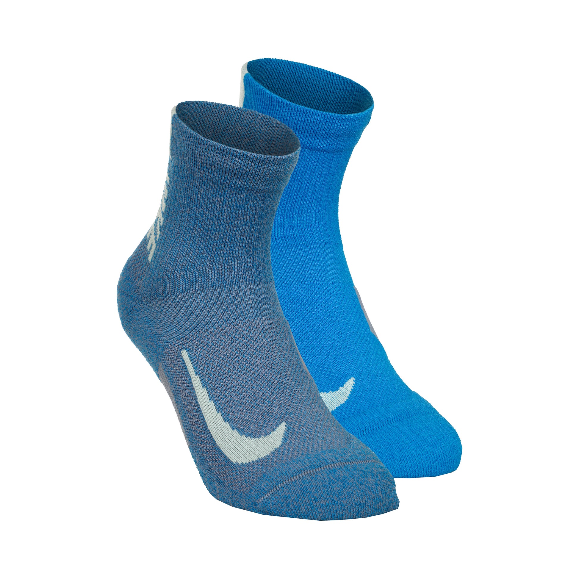 Nike Dri-Fit Multiplier No-Show Socks Chaussettes de running Pack de 2 unités Unisex - bleu,