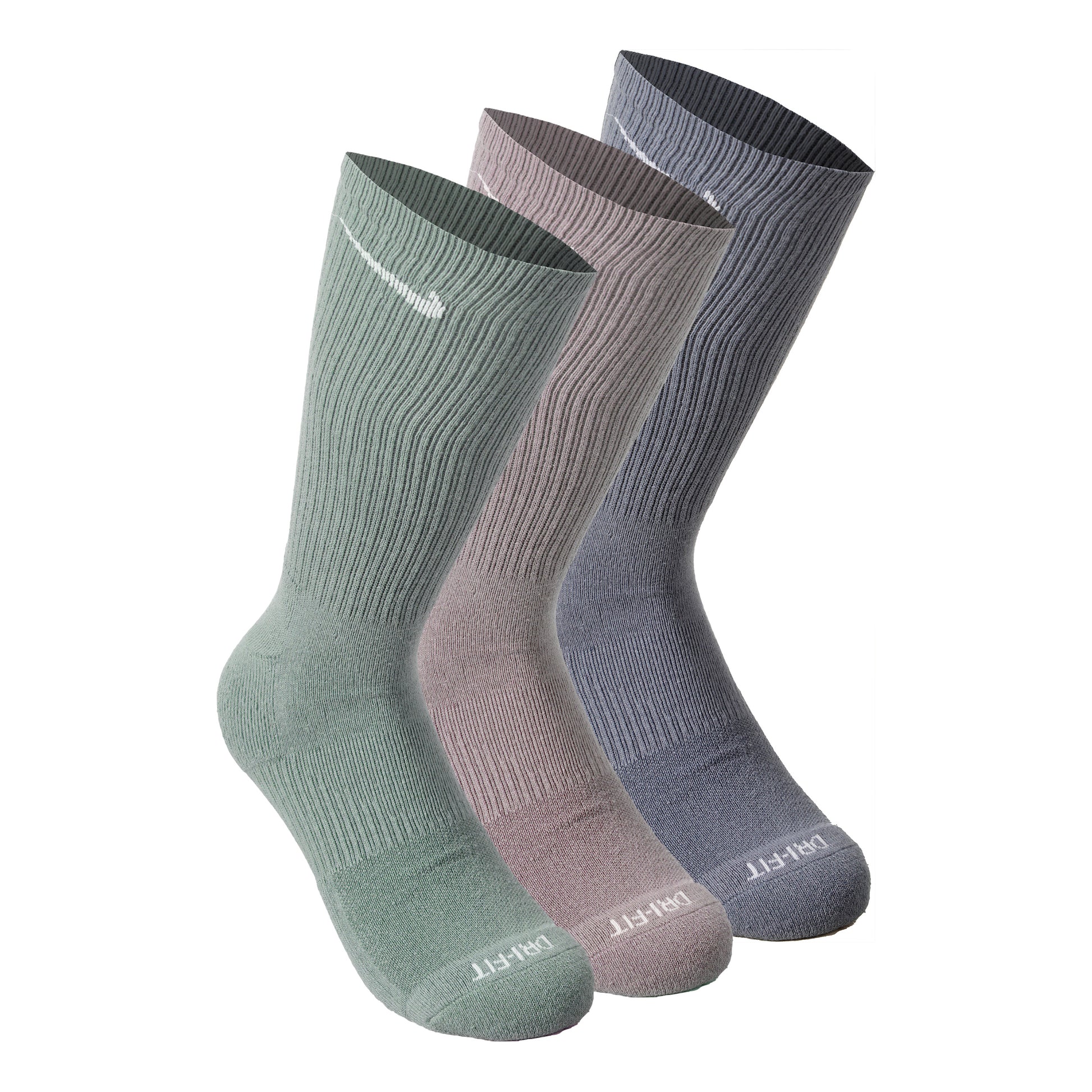 Nike Everyday Plus Cushioned Chaussettes de tennis Pack de 3 Unisex - vert olive, gris