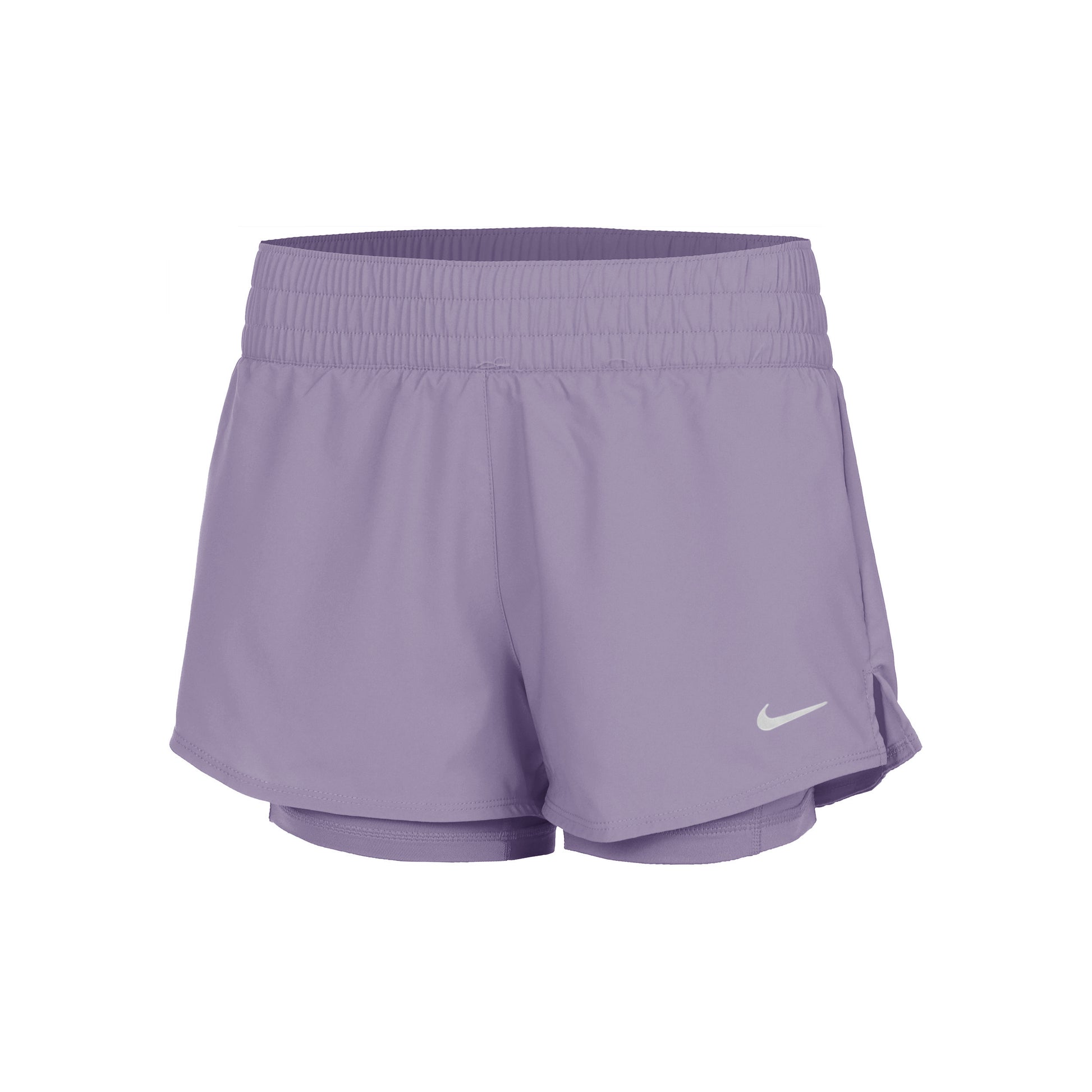 Nike Dri-Fit One Mid Rise 2in1 3in Shorts Dames - mauve,