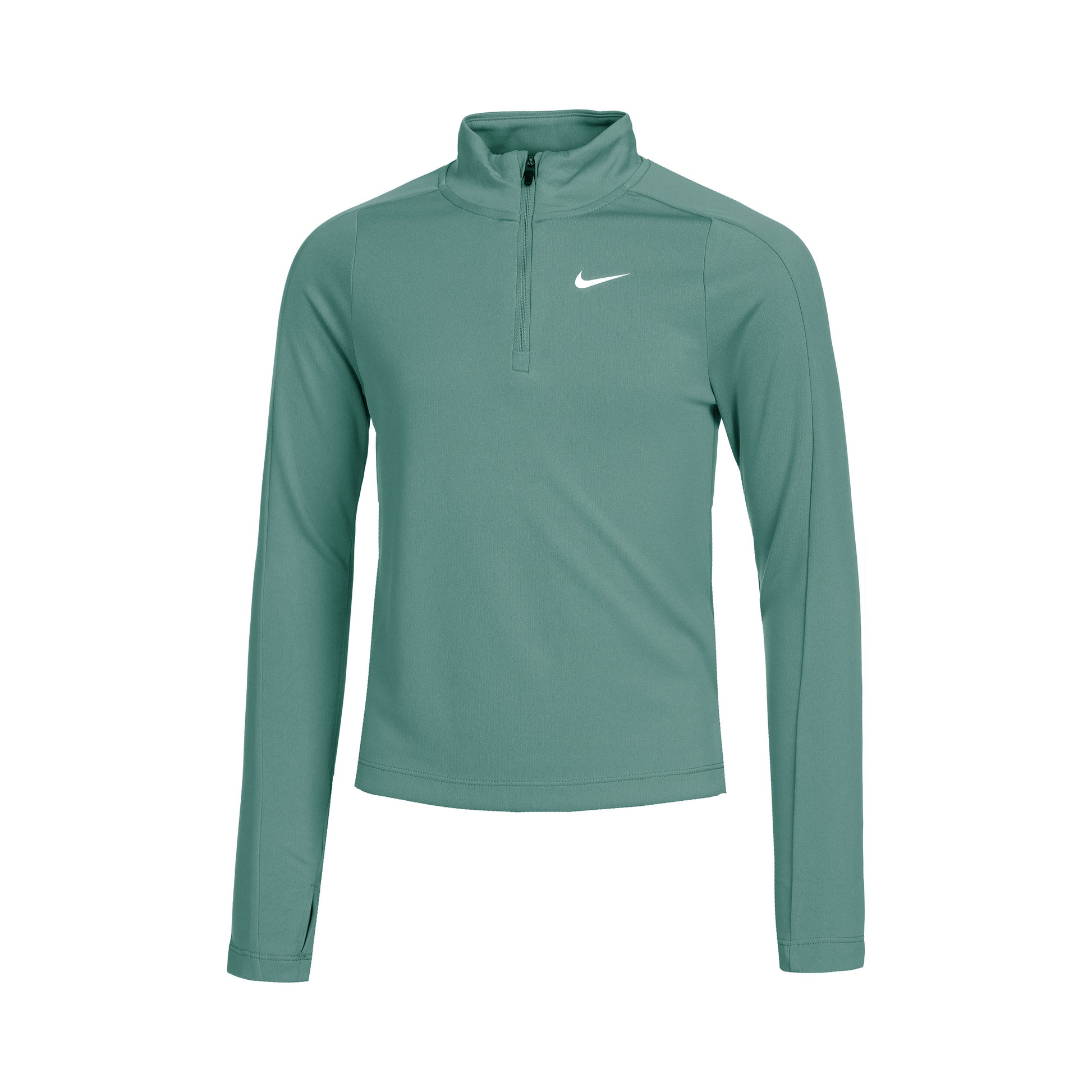 Nike Dri-Fit Half-Zip Longsleeve Meisjes - donkergroen,