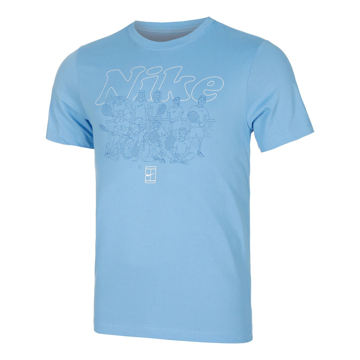 Nike Dri-Fit Court Club OC T-shirt Heren - blauw,