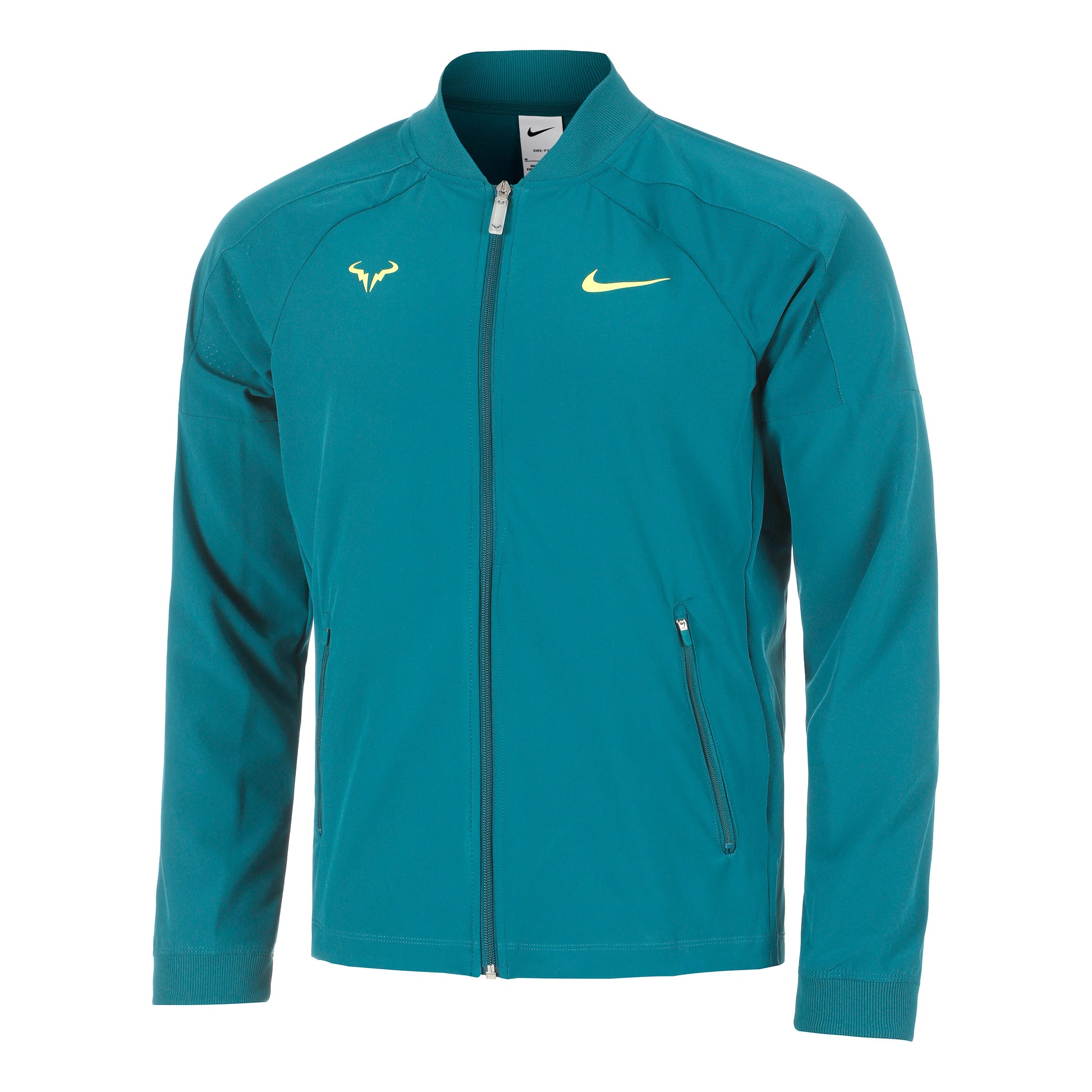 Nike Dri-Fit RAFA MNK Trainingsjack Heren - petrolblauw, limoen